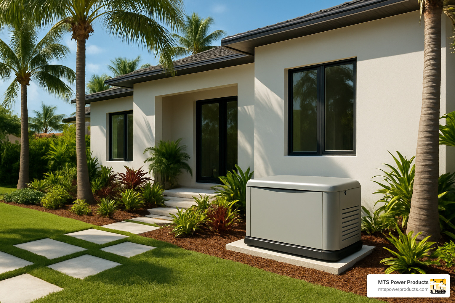 miami home with standby generator installed - Generator installation Miami