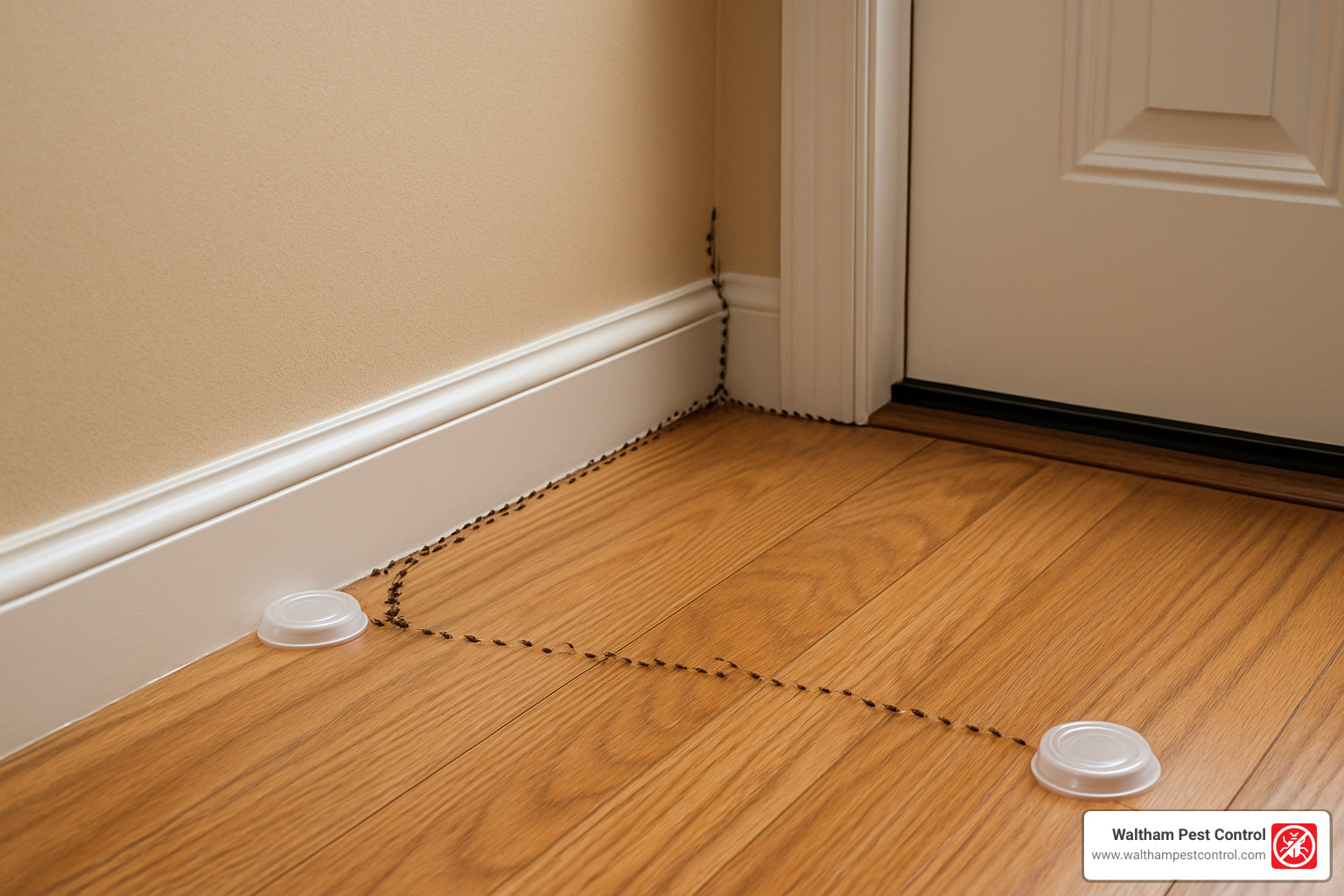 proper ant bait placement along baseboards and near entry points - bait for ants in house