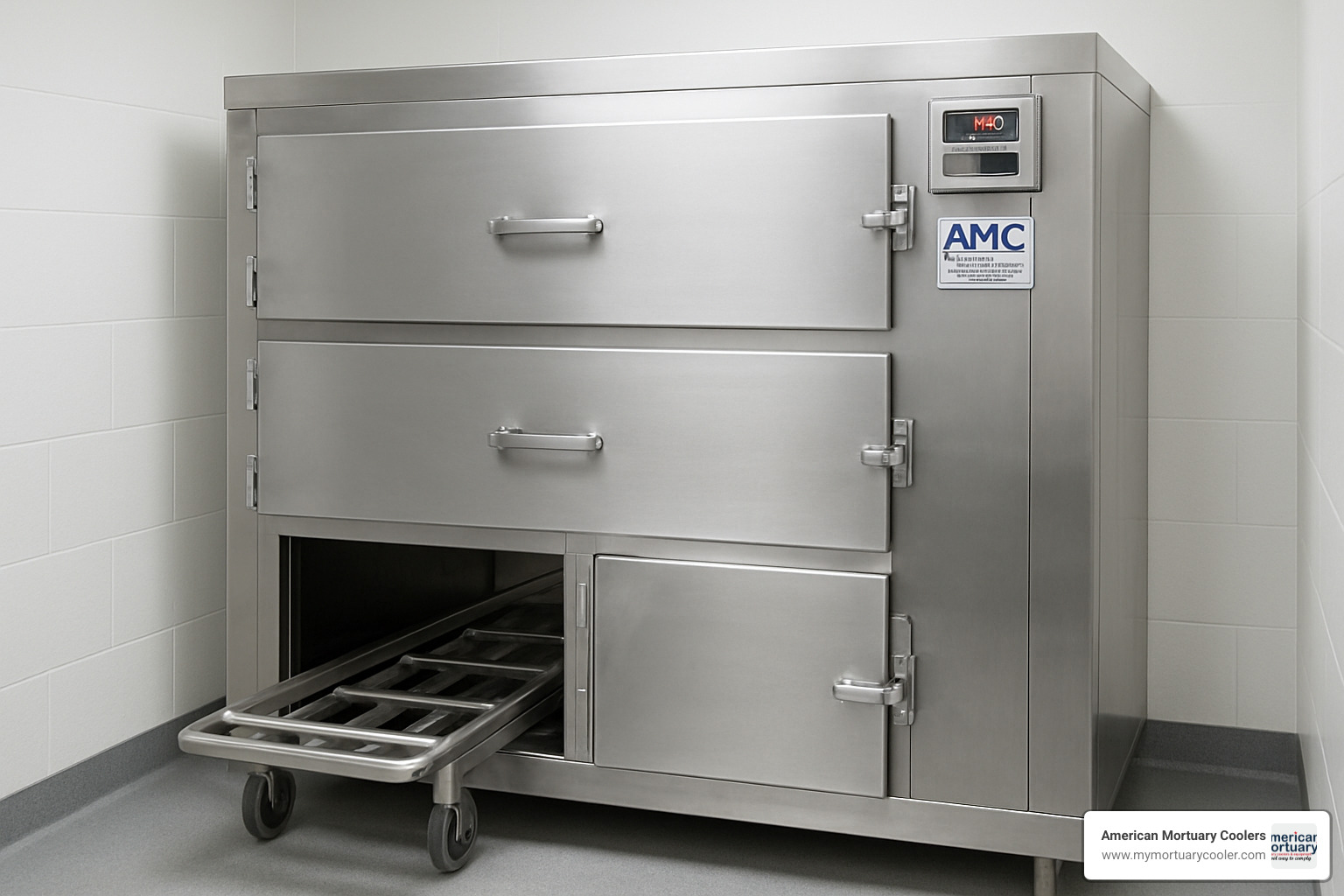 AMC Model 3B mortuary cooler - 3 body mortuary cooler