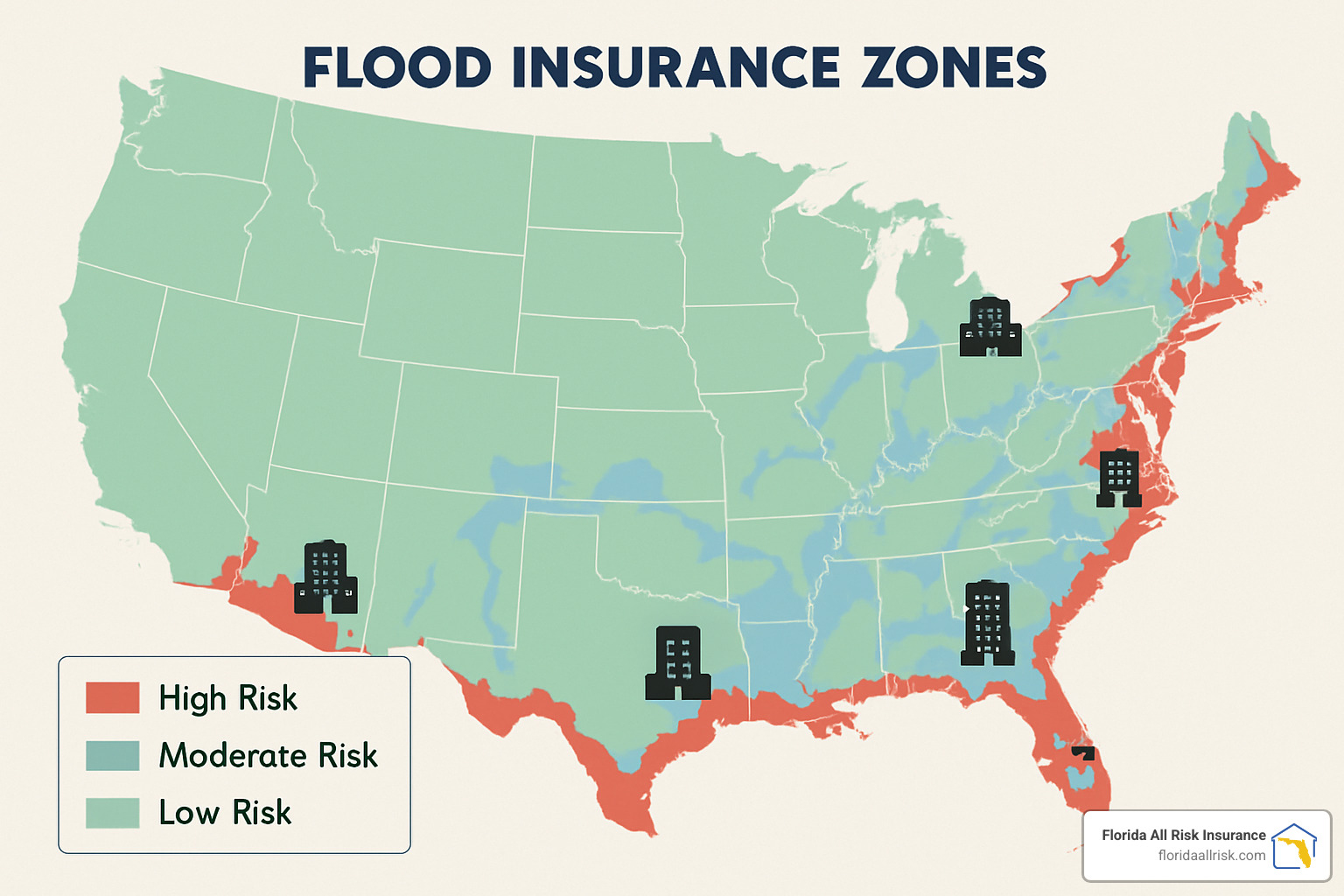 flood insurance zones and risk levels explained - Flood insurance for businesses