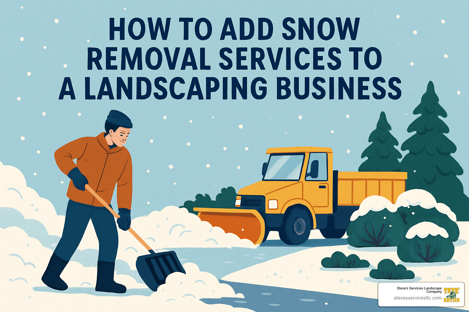 landscaper discussing snow removal services with client - how to add snow removal services to a landscaping business
