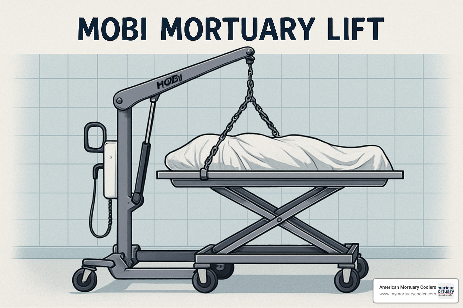 digital scale readout on mortuary lift - Mobi Mortuary Lift 