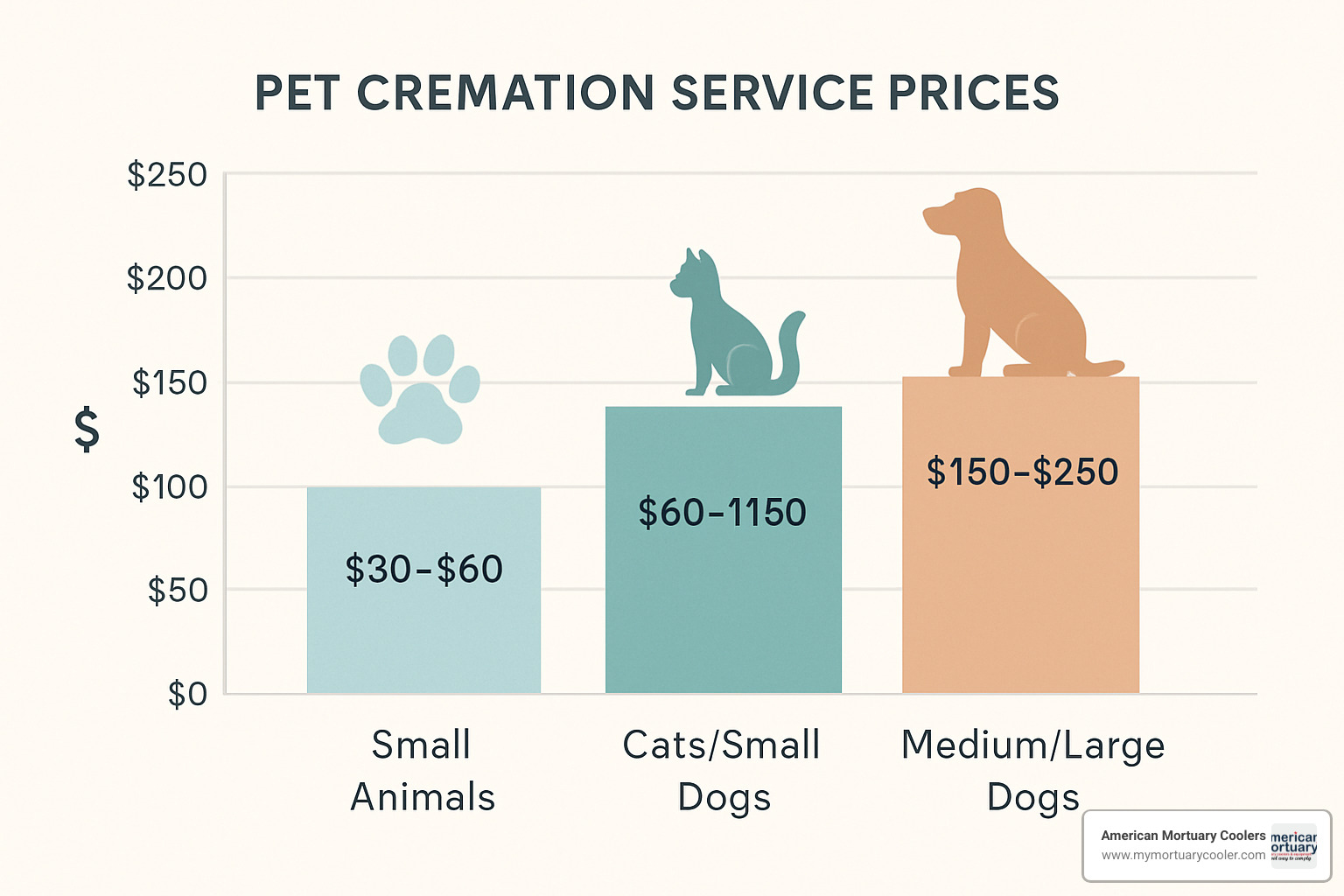 pet cremation service price comparison chart - pet incinerator cost