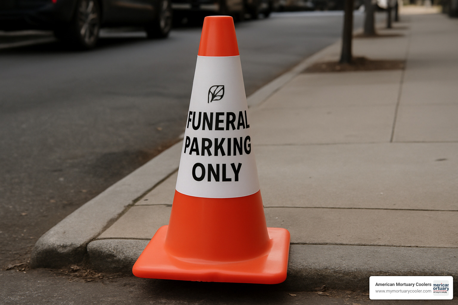 customized funeral parking cone - funera no parking sign