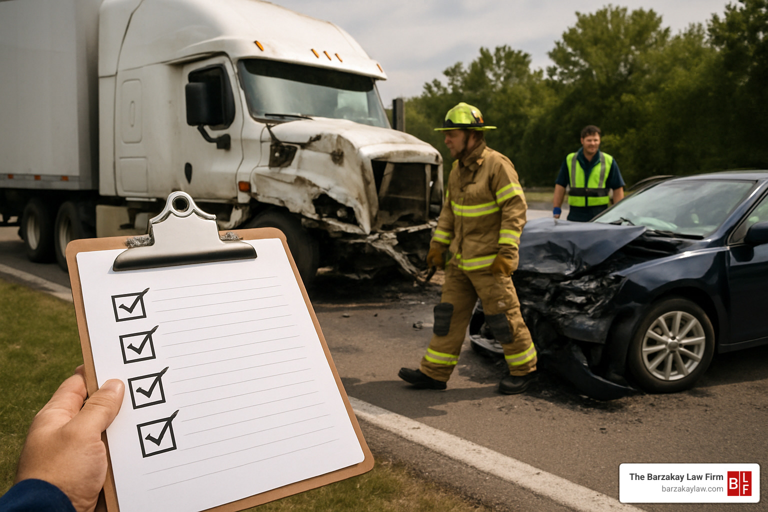 truck accident aftermath checklist - truck collision attorney
