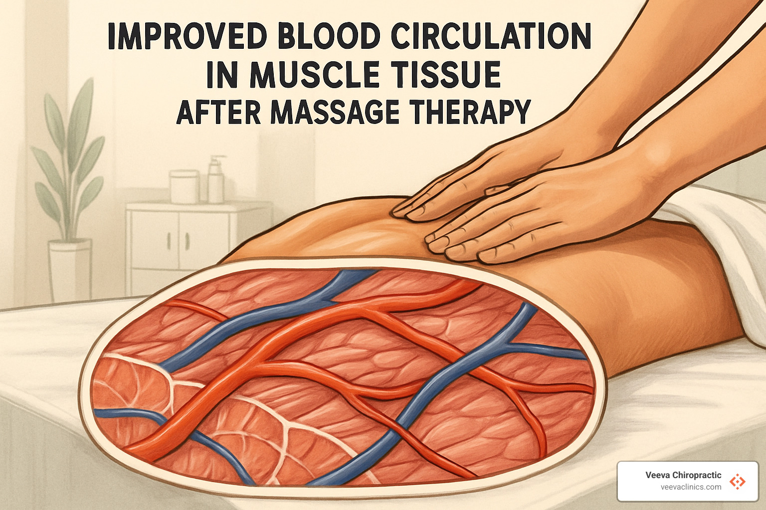 improved blood circulation after massage therapy - neuromuscular massage benefits
