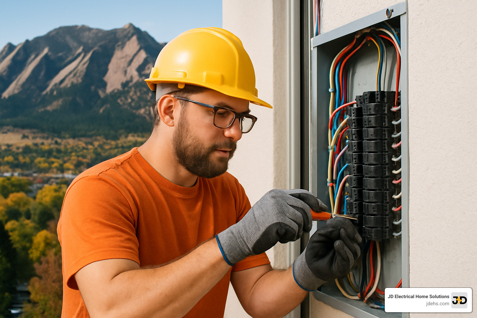 emergency electrician service van at night - boulder electricians