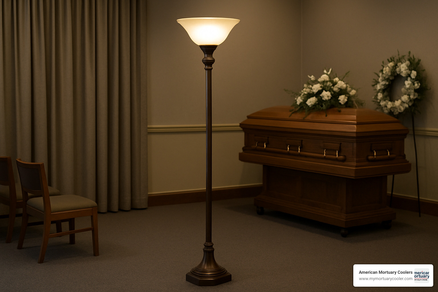 Traditional funeral home torchiere lamp with upward-facing shade - funeral home torchiere lamps