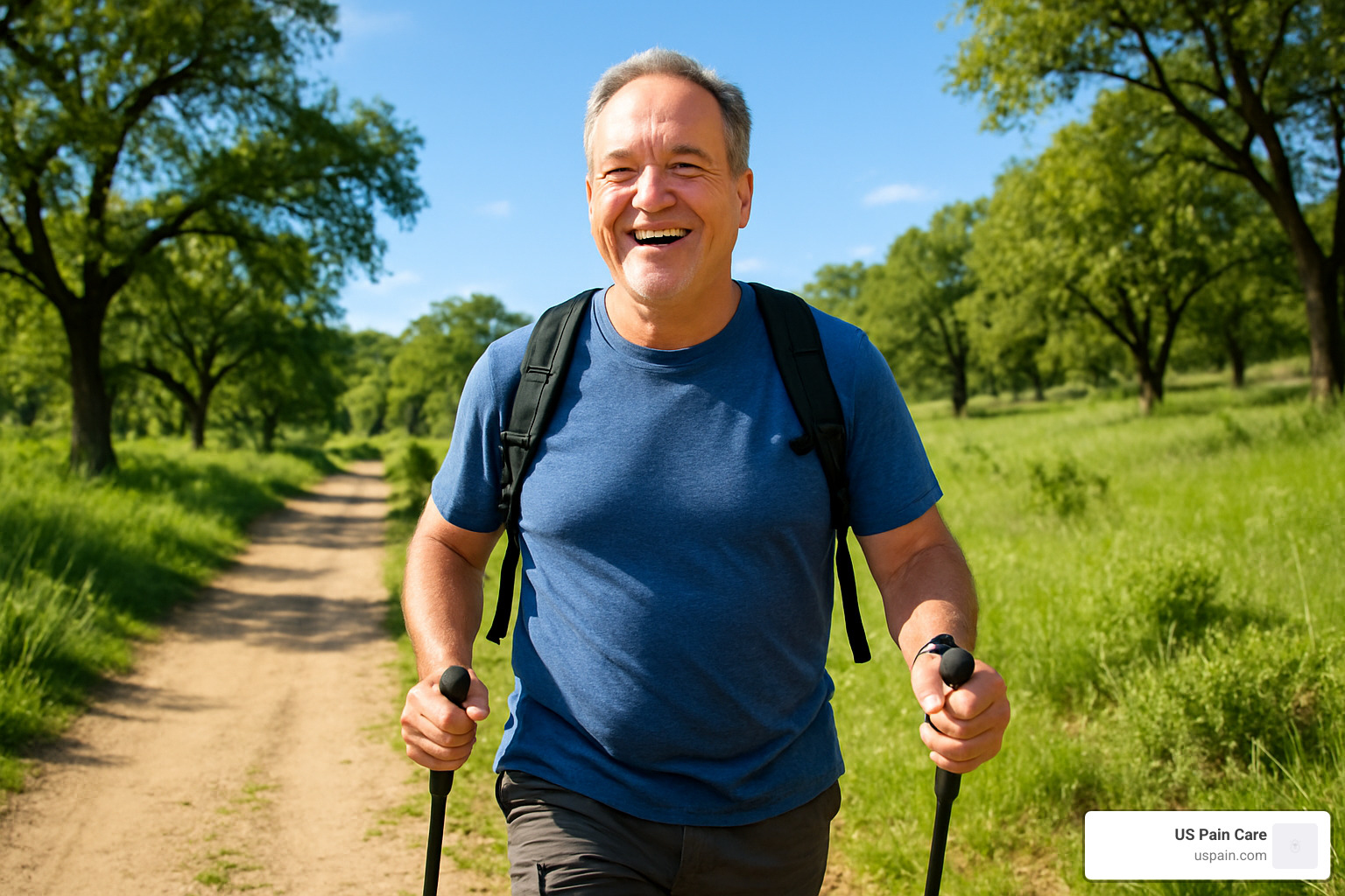 patient enjoying outdoor activities after pain treatment - interventional pain management center