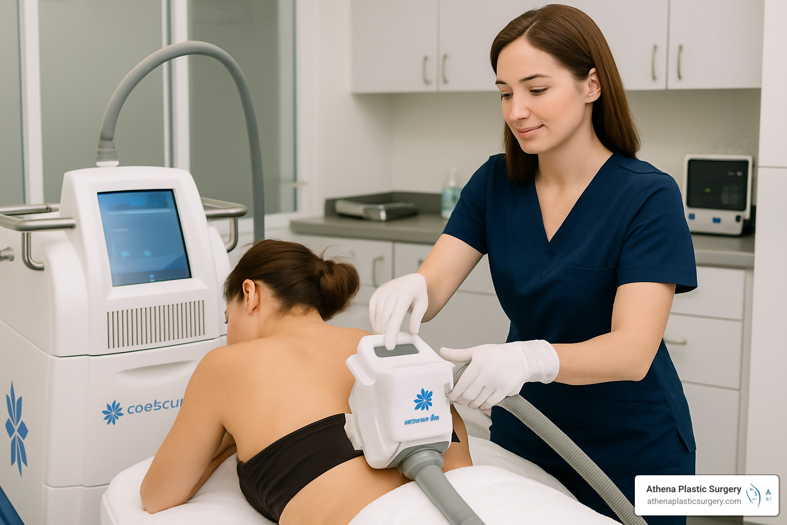 Back Fat Be Gone – Your Ultimate CoolSculpting Guide 6 CoolSculpting back fat treatment in progress - coolsculpting for back fat
