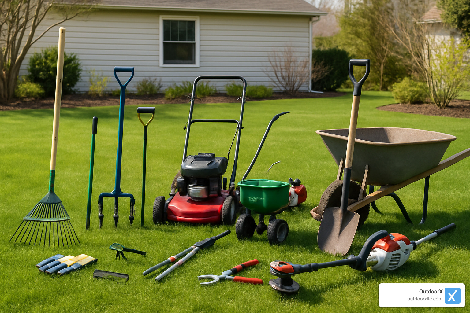 essential lawn spring clean up tools - lawn spring clean up