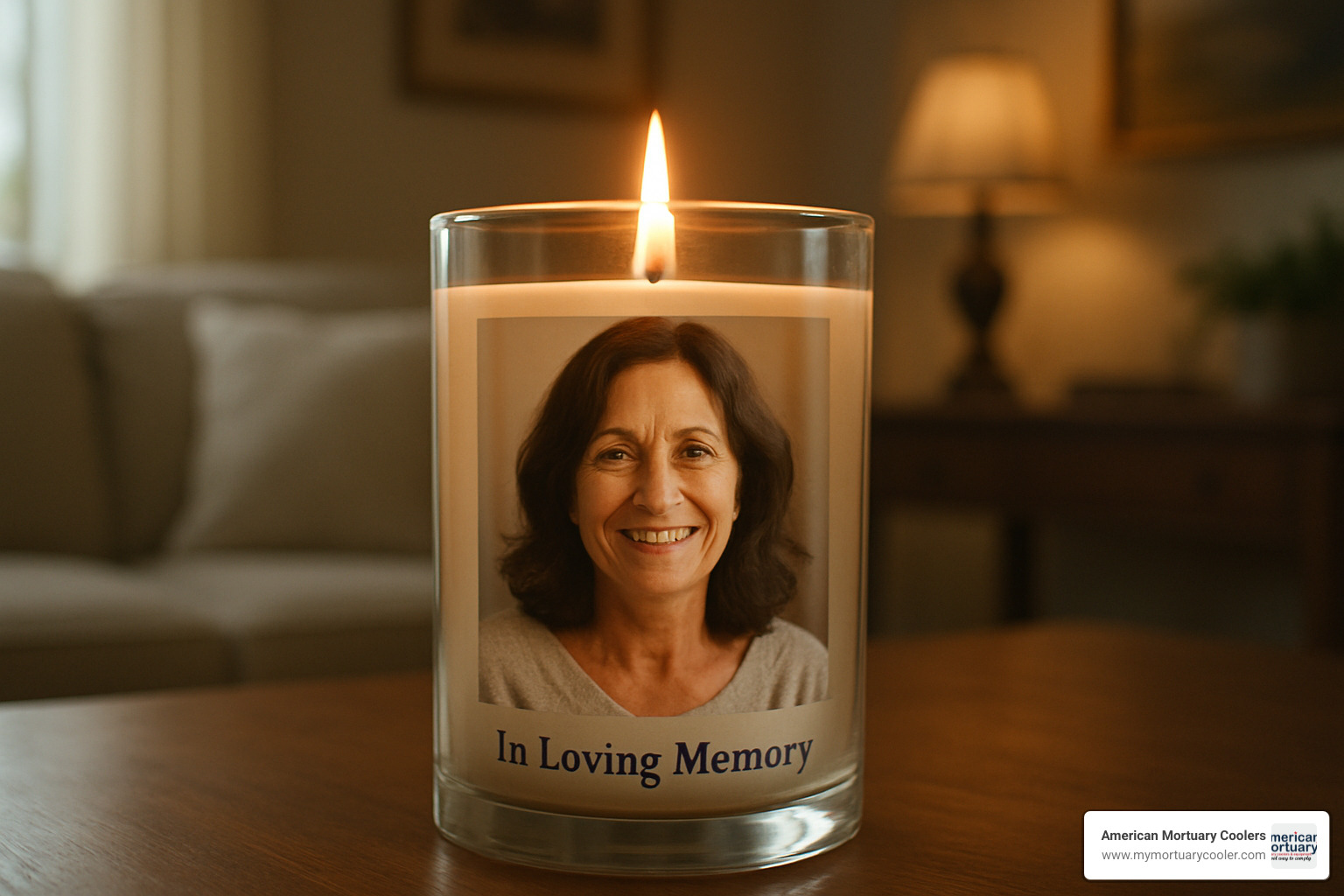 personalized glass memorial candle with photo - funeral candlesticks