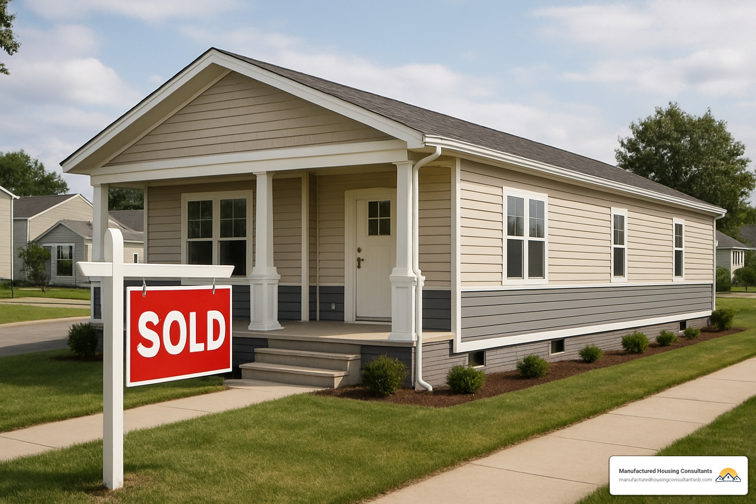 SOLD sign on modular home - Modular home resale value
