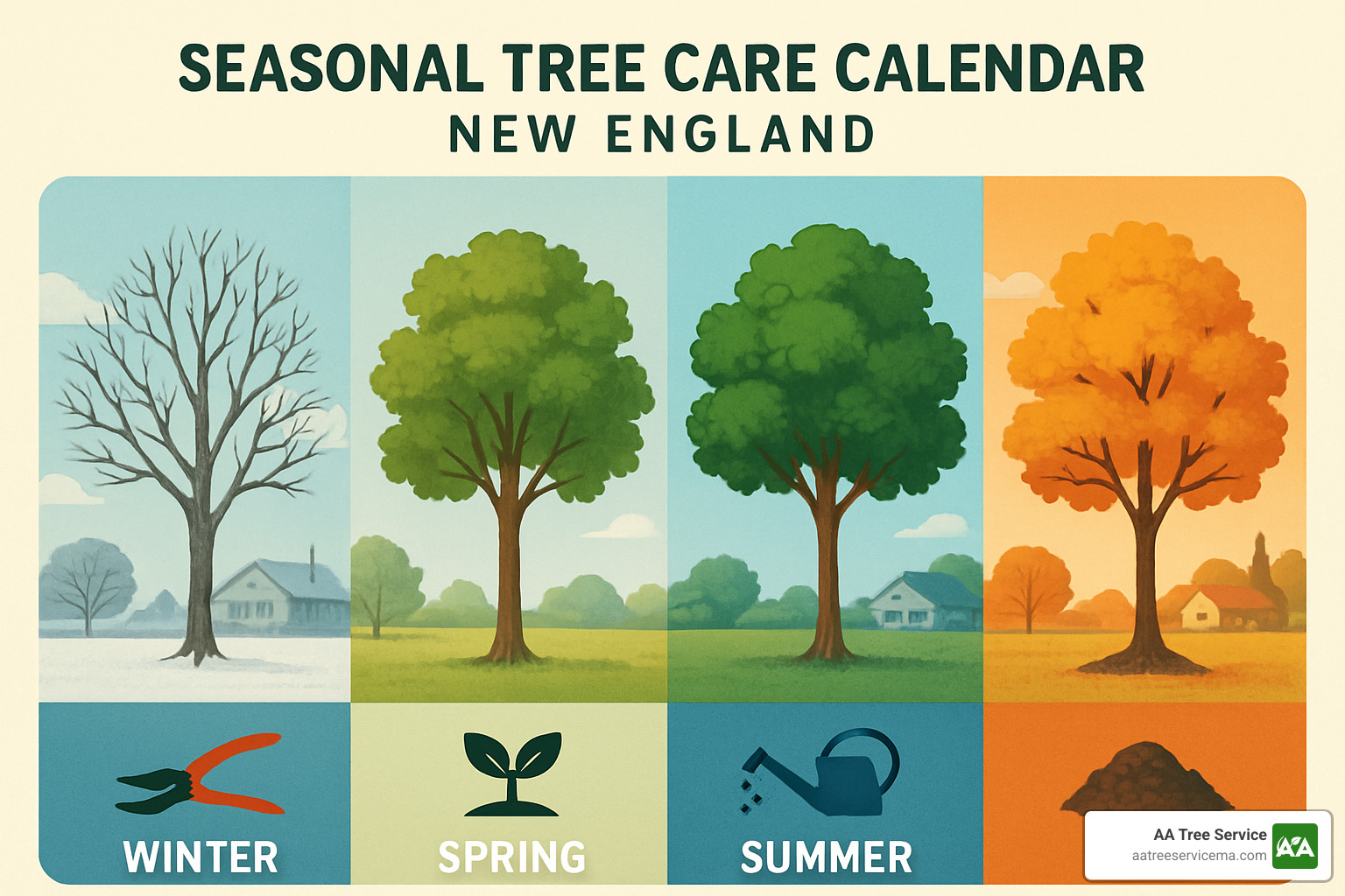 seasonal tree care calendar - tree and landscaping services
