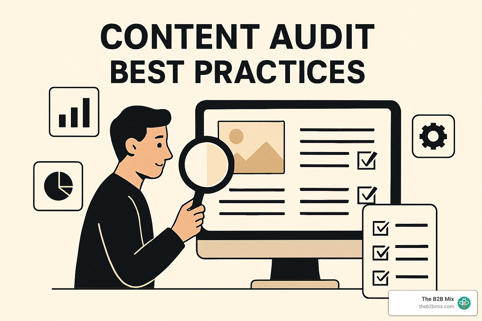 Content inventory spreadsheet with URL, title, content type, owner, and metrics columns - content audit best practices