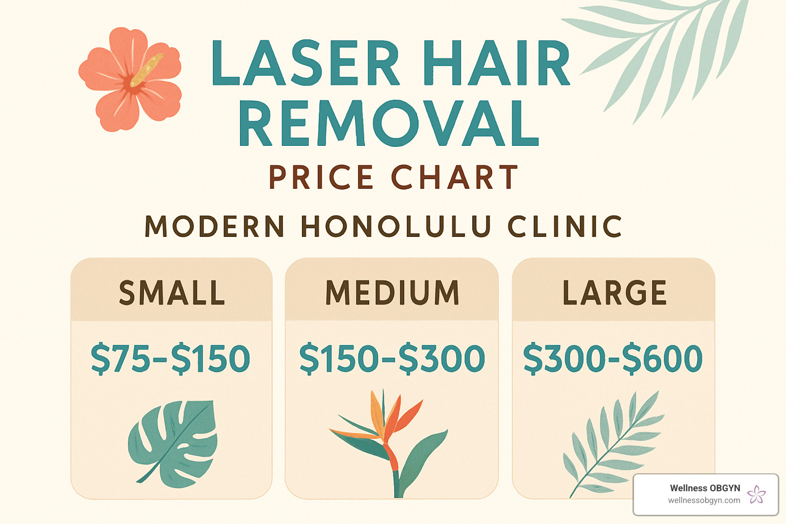 price chart for hair removal services - hair removal honolulu