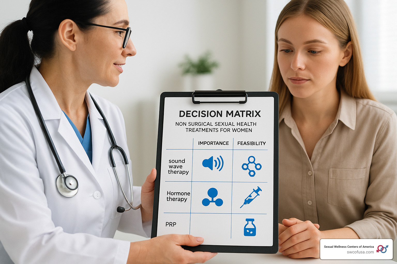 Decision matrix for sexual health treatments - Non surgical sexual health treatments