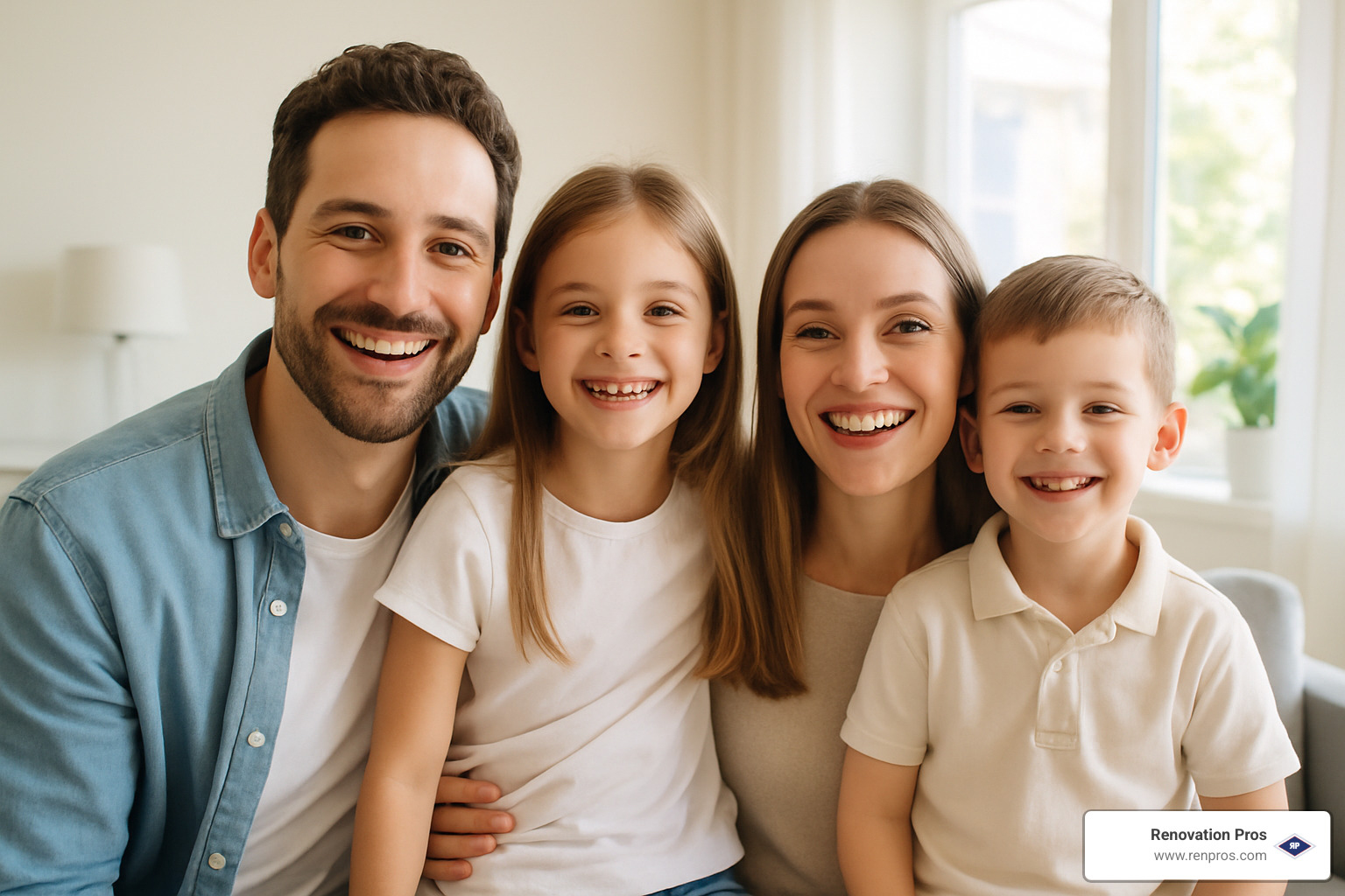 happy family in clean, mold-free home - mold cleaning services near me