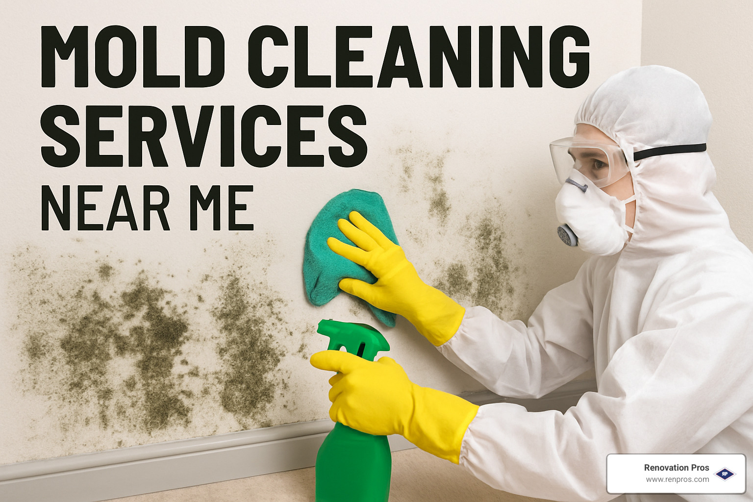 moisture meter reading on damp wall - mold cleaning services near me