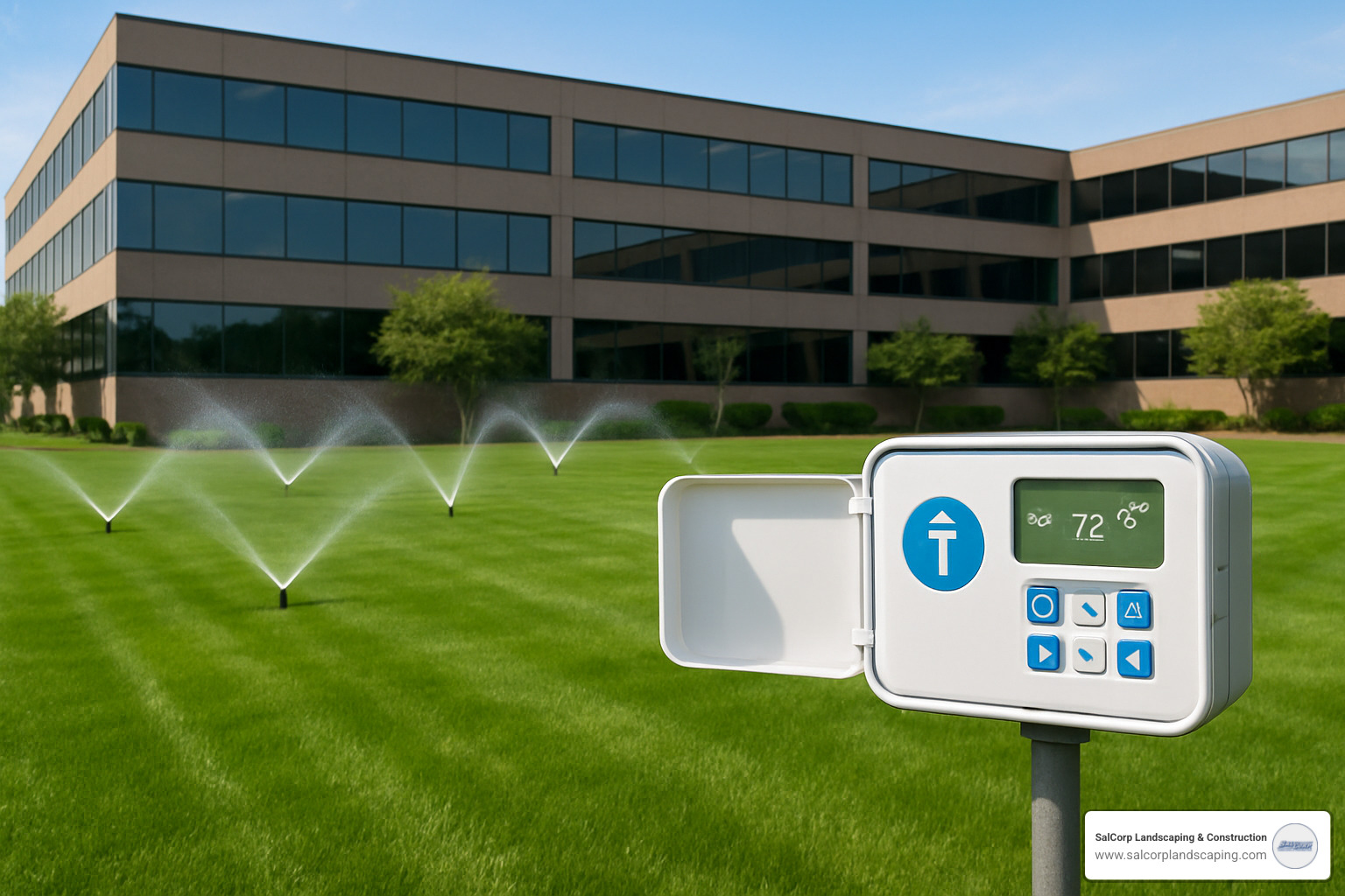 smart irrigation system for commercial property - commercial lawn care