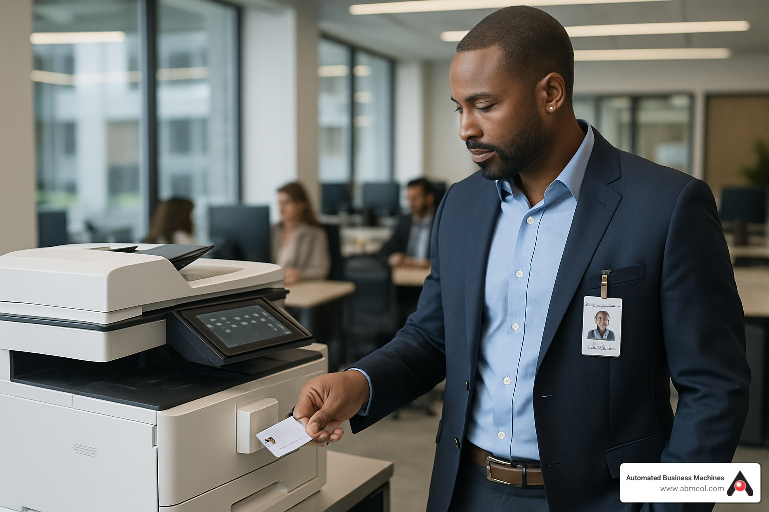 badge authentication at printer - secure printing solutions