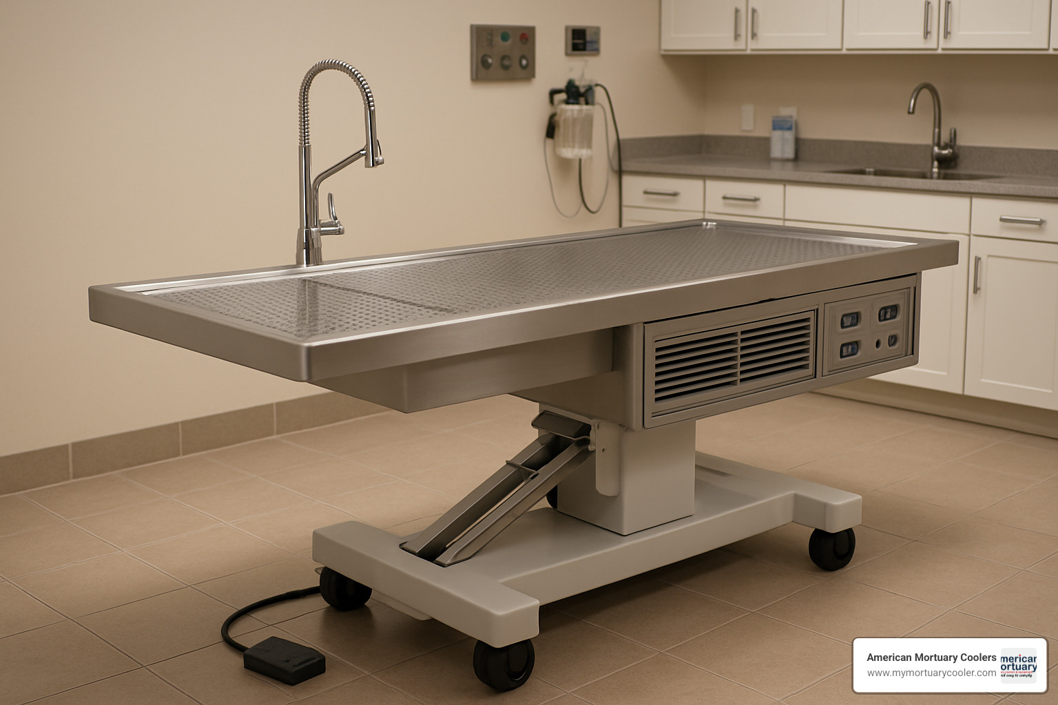 modern embalming table with advanced features - embalming table
