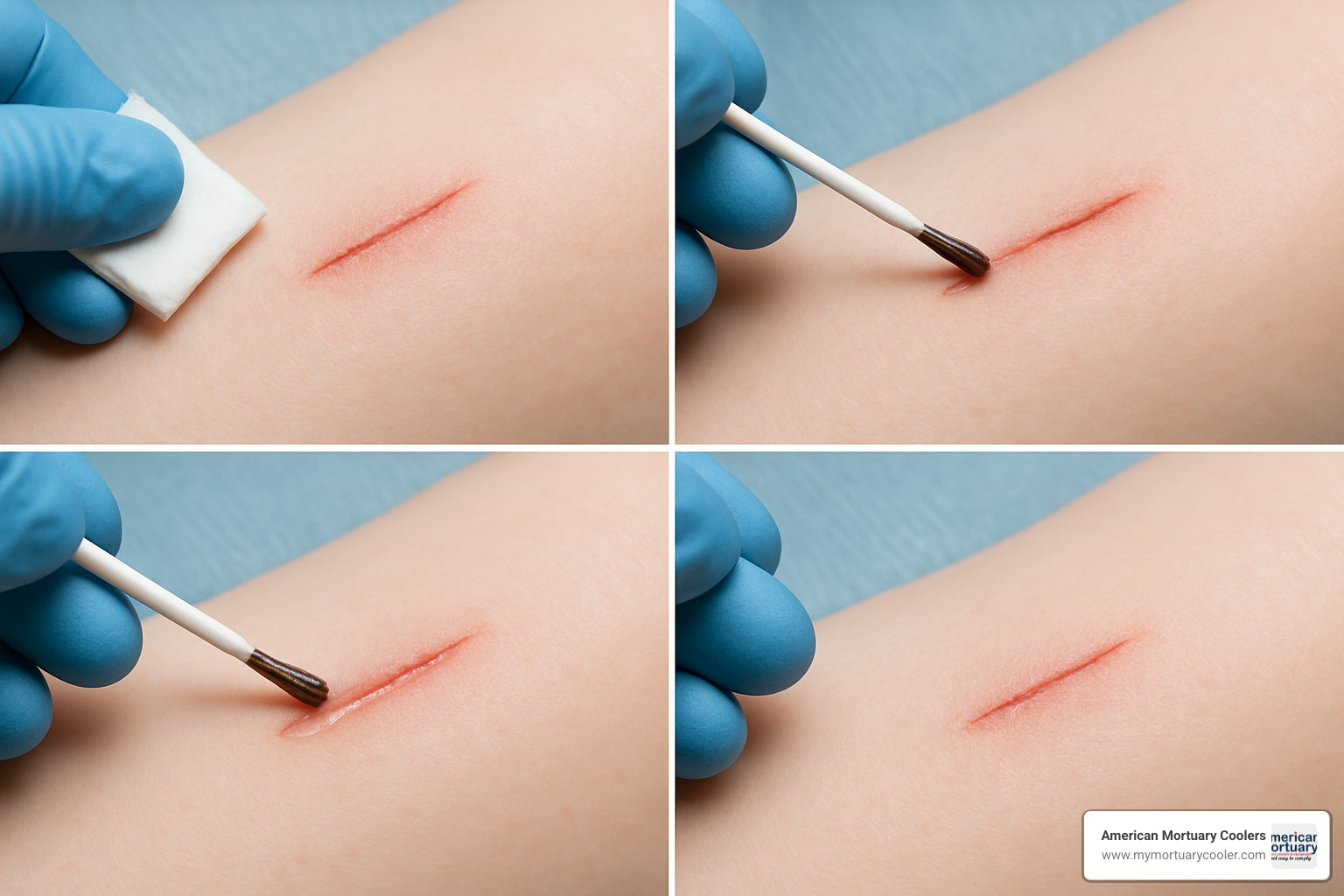 Step-by-step brush application of skin sealant - skin sealz