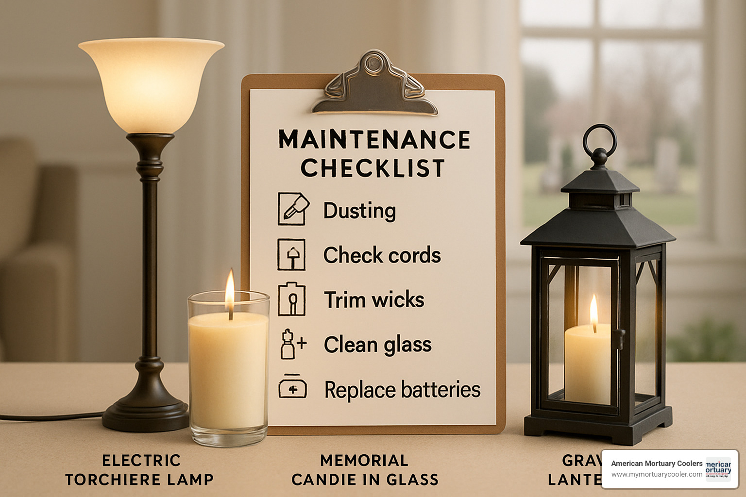Maintenance checklist for different types of funeral lamps - funeral lamp