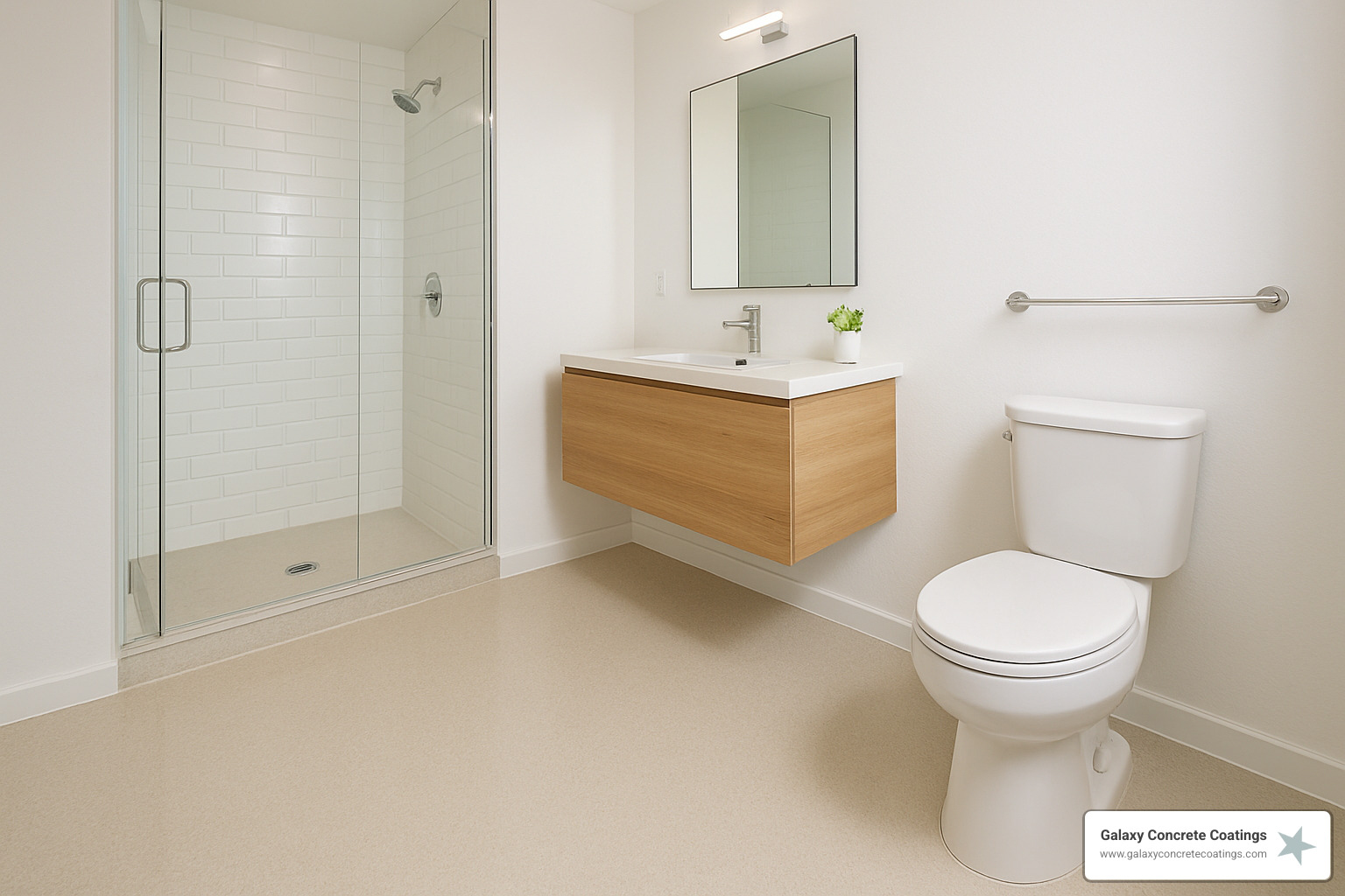 polyaspartic bathroom floor coating - High-traffic area flooring