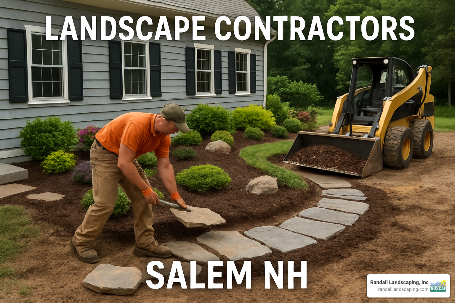 Snow-ready commercial parking lot maintained by Randall Landscaping in Salem, NH. - Landscape contractors Salem NH