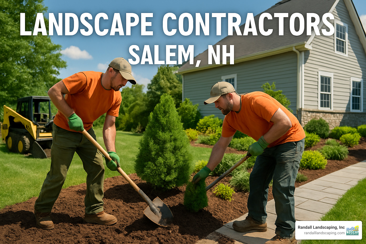 Stone patio installation in Salem, NH by Randall Landscaping. - Landscape contractors Salem NH