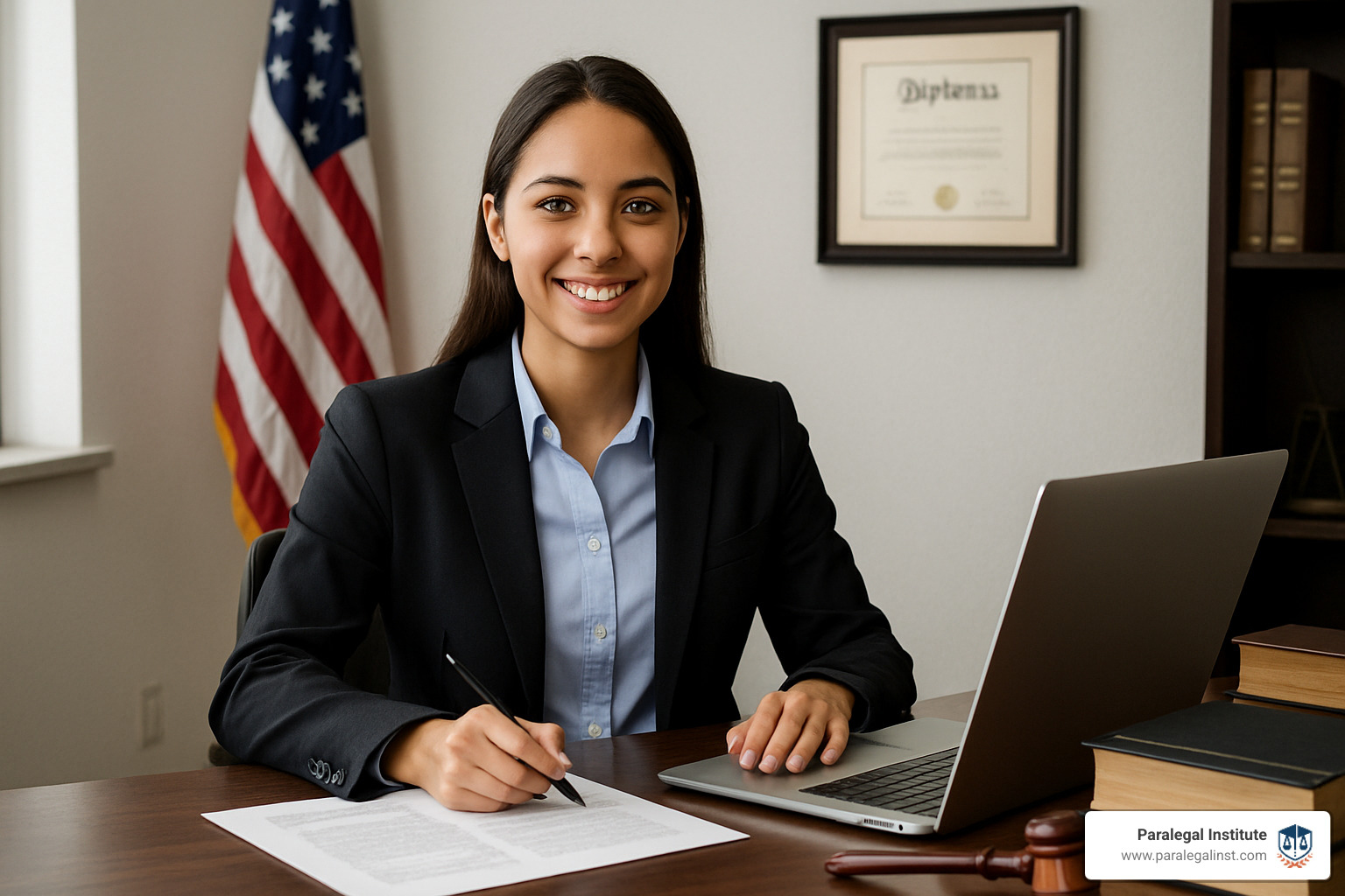 successful new paralegal in office - how to get paralegal job