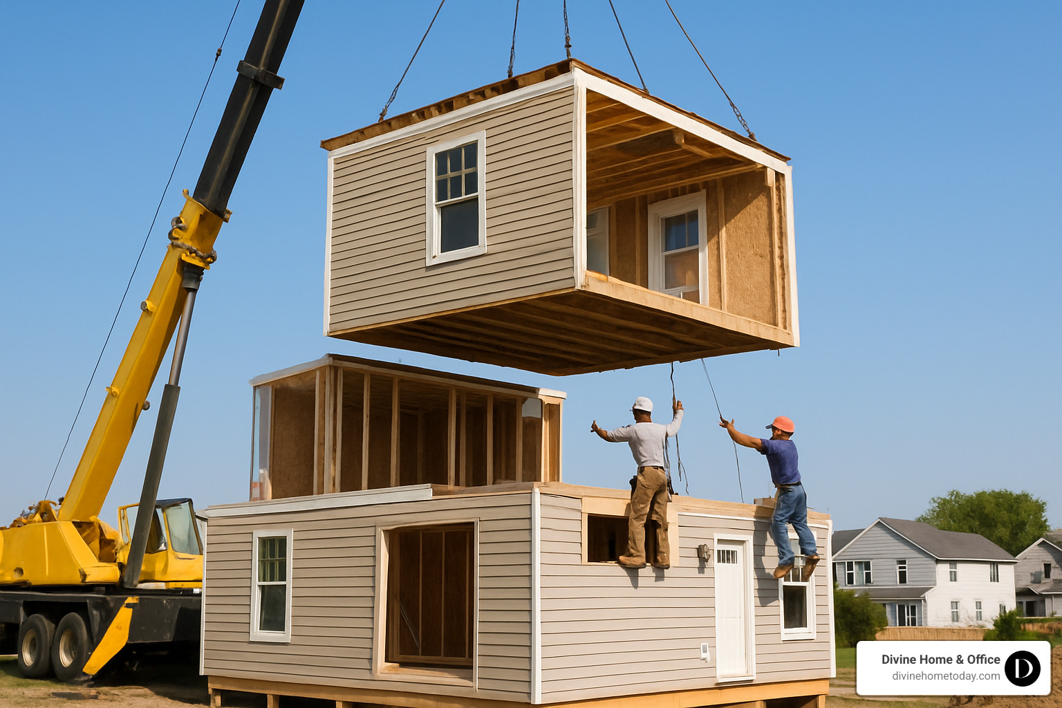 modular construction assembly on site - Home change services