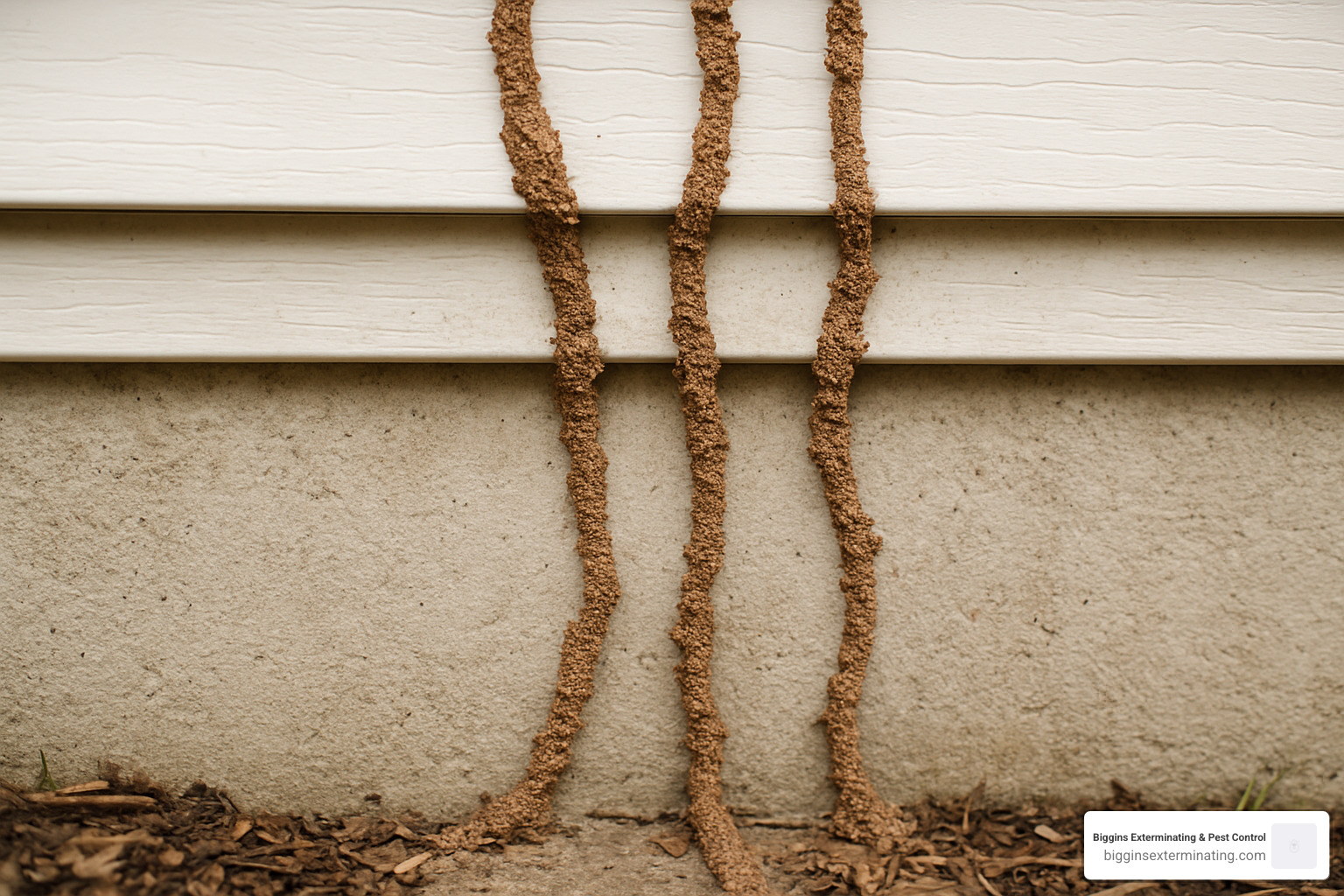 termite mud tubes on foundation wall - best pest solutions