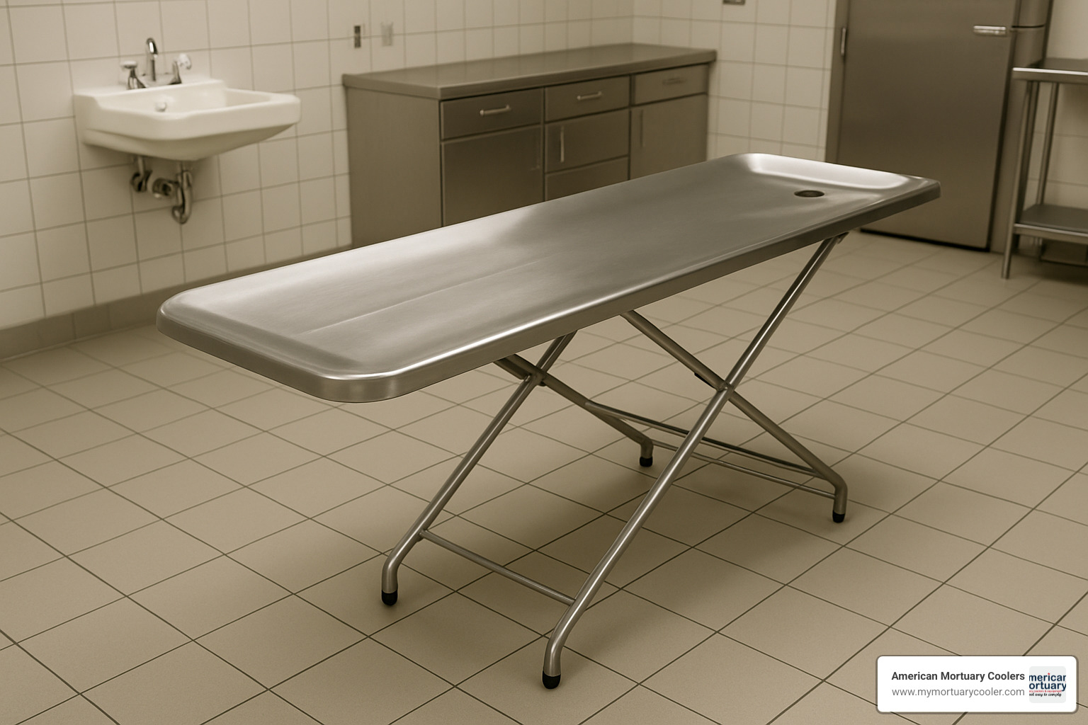folding embalming table - MORGUE TABLE