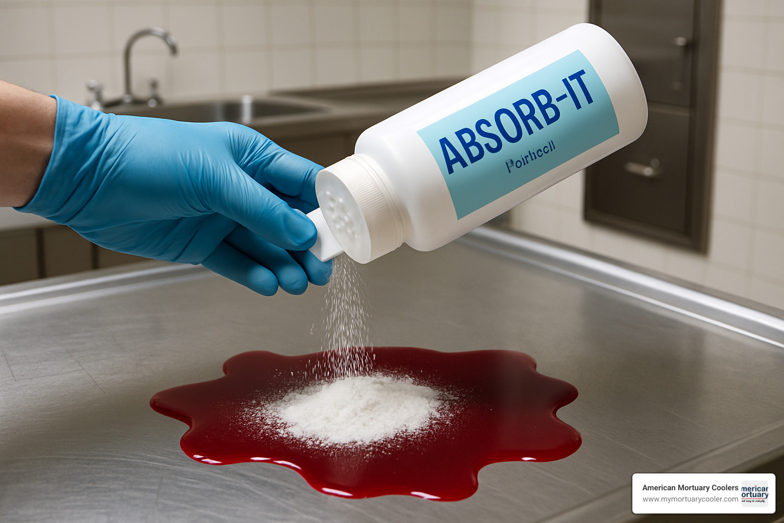 Proper application of Absorb-It showing correct technique - absorb it