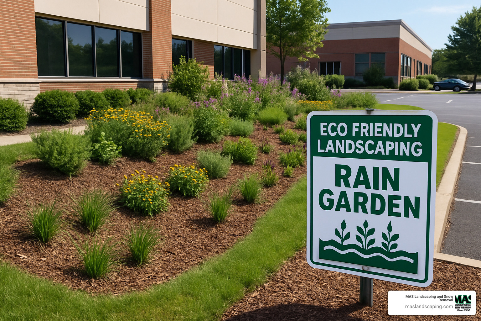 sustainable rain garden by landscape company - Landscape Company
