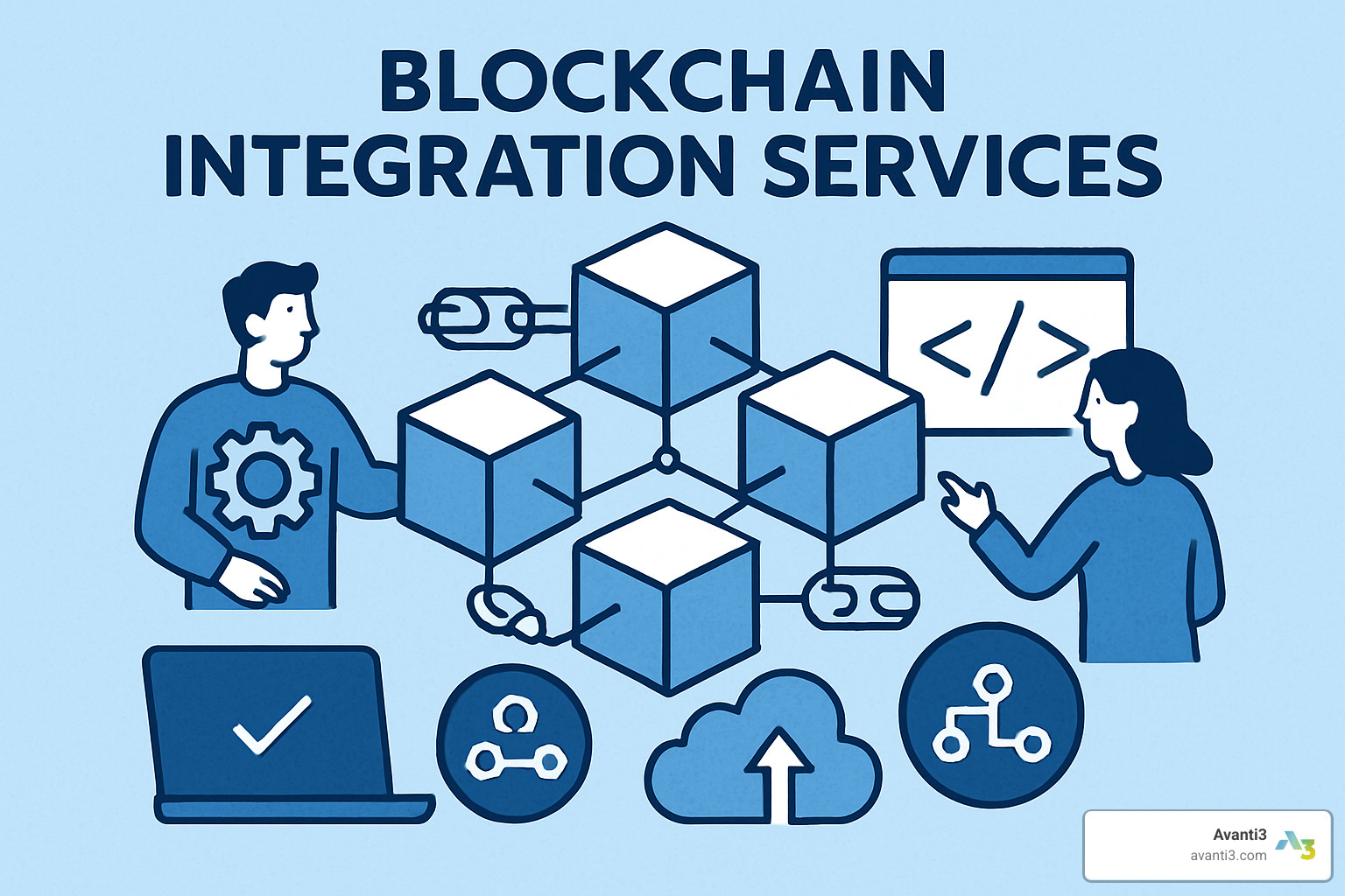 Code snippet showing API integration with blockchain - blockchain integration services