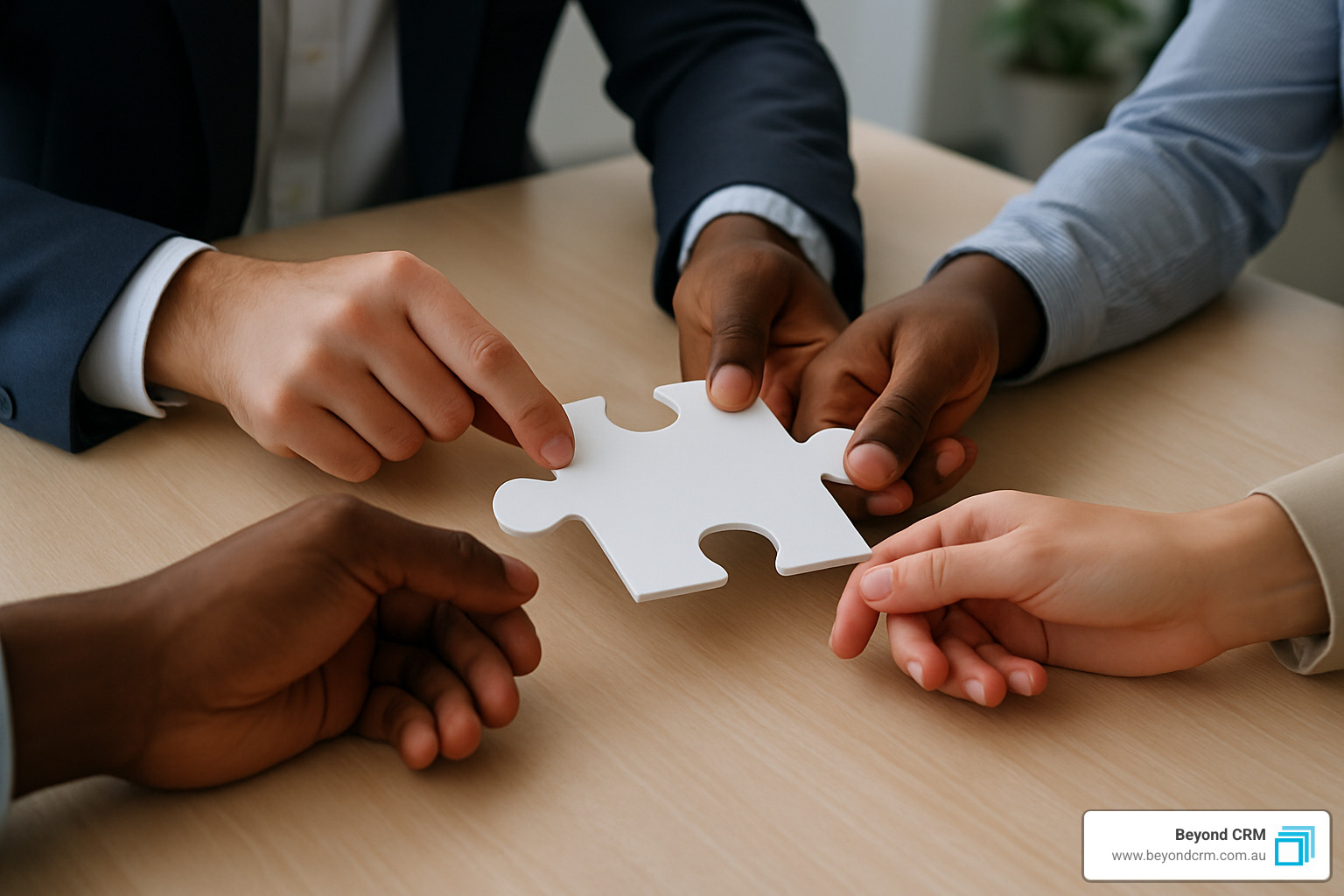 puzzle piece, finding the right company. remove the flag - CRM customisation services