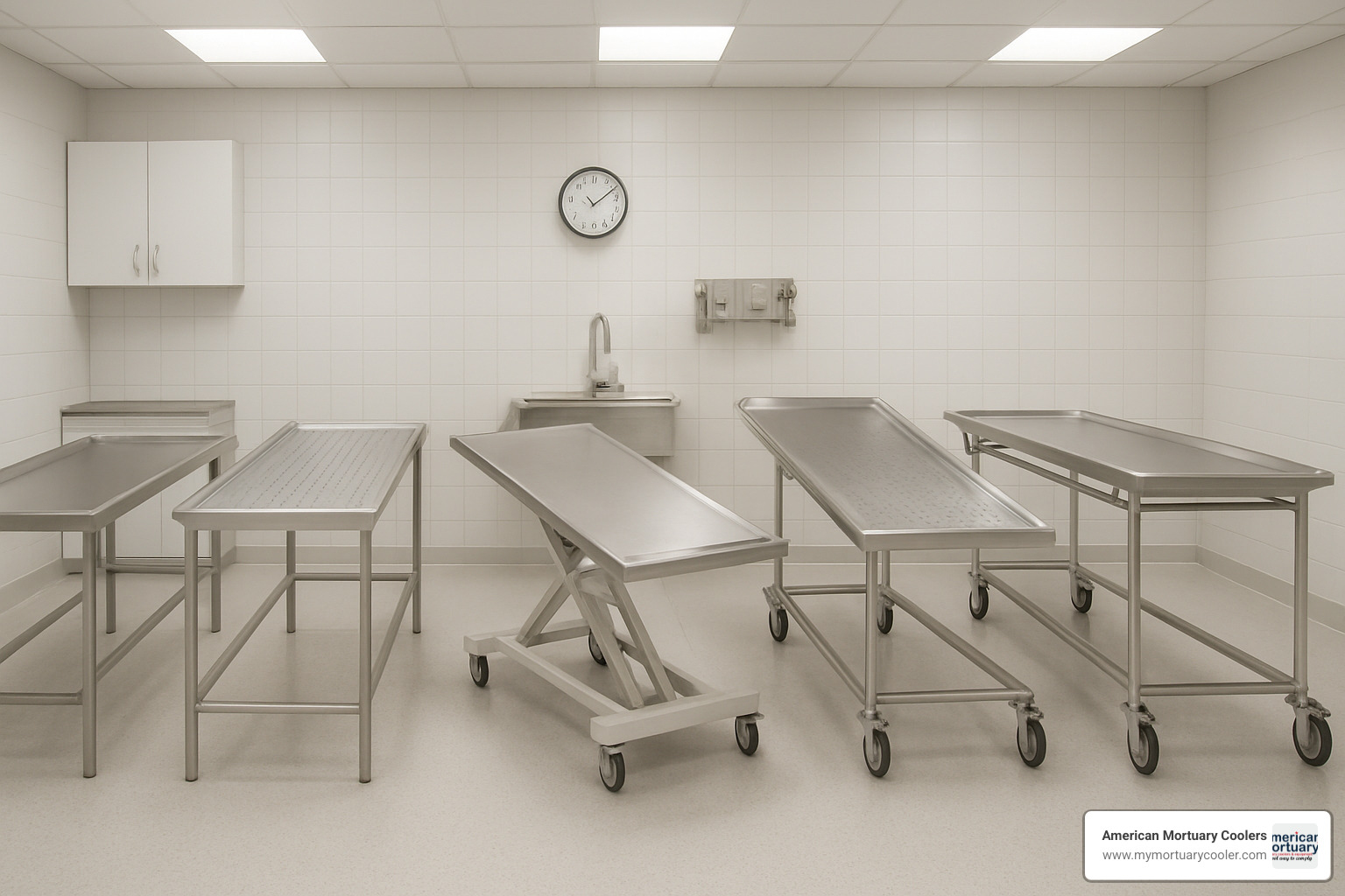 Different types of mortuary prep tables - mortuary prep table