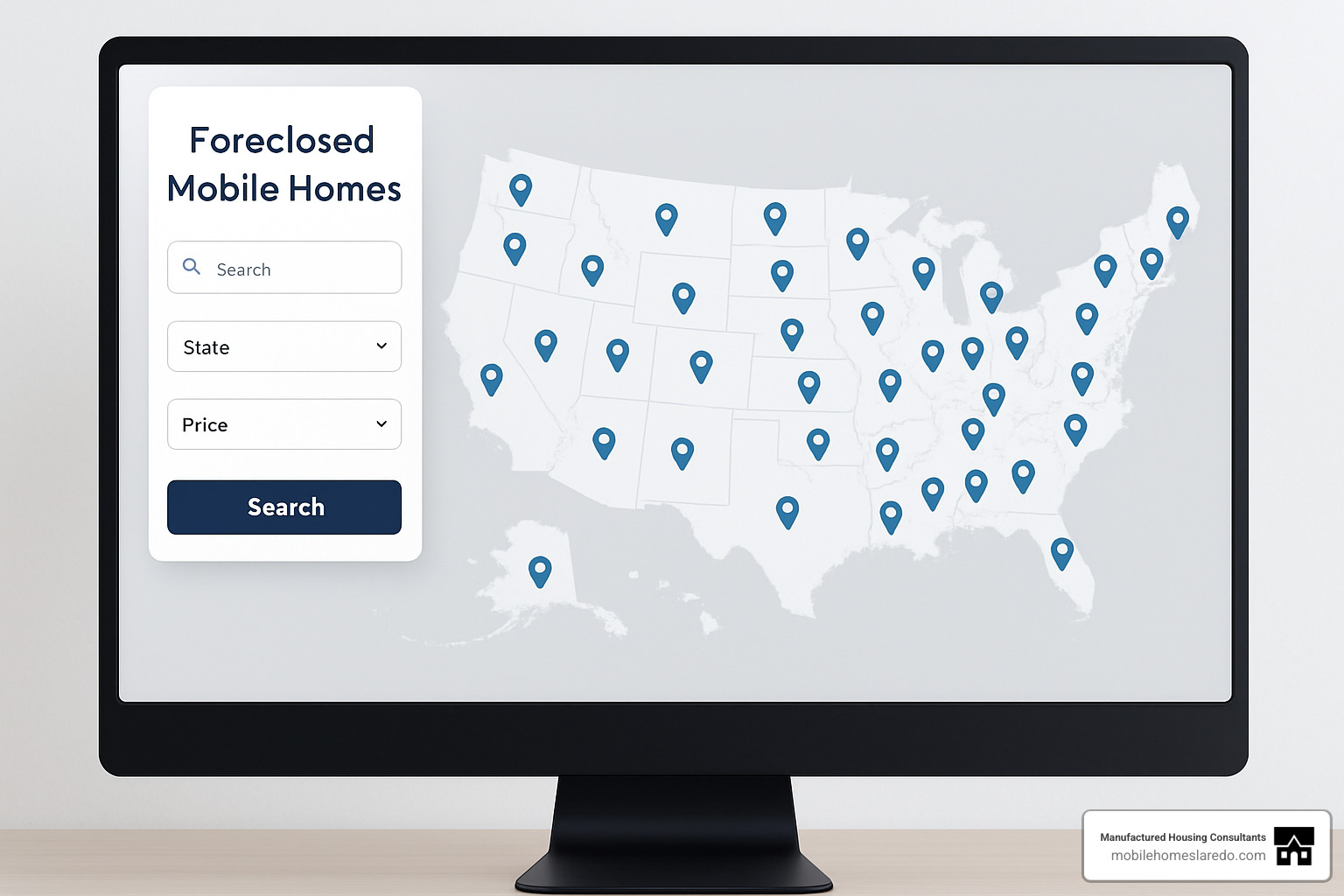 Map of United States with search filters for foreclosed mobile homes - foreclosed mobile homes with land near me Map of United States with search filters for foreclosed mobile homes - foreclosed mobile homes with land near me