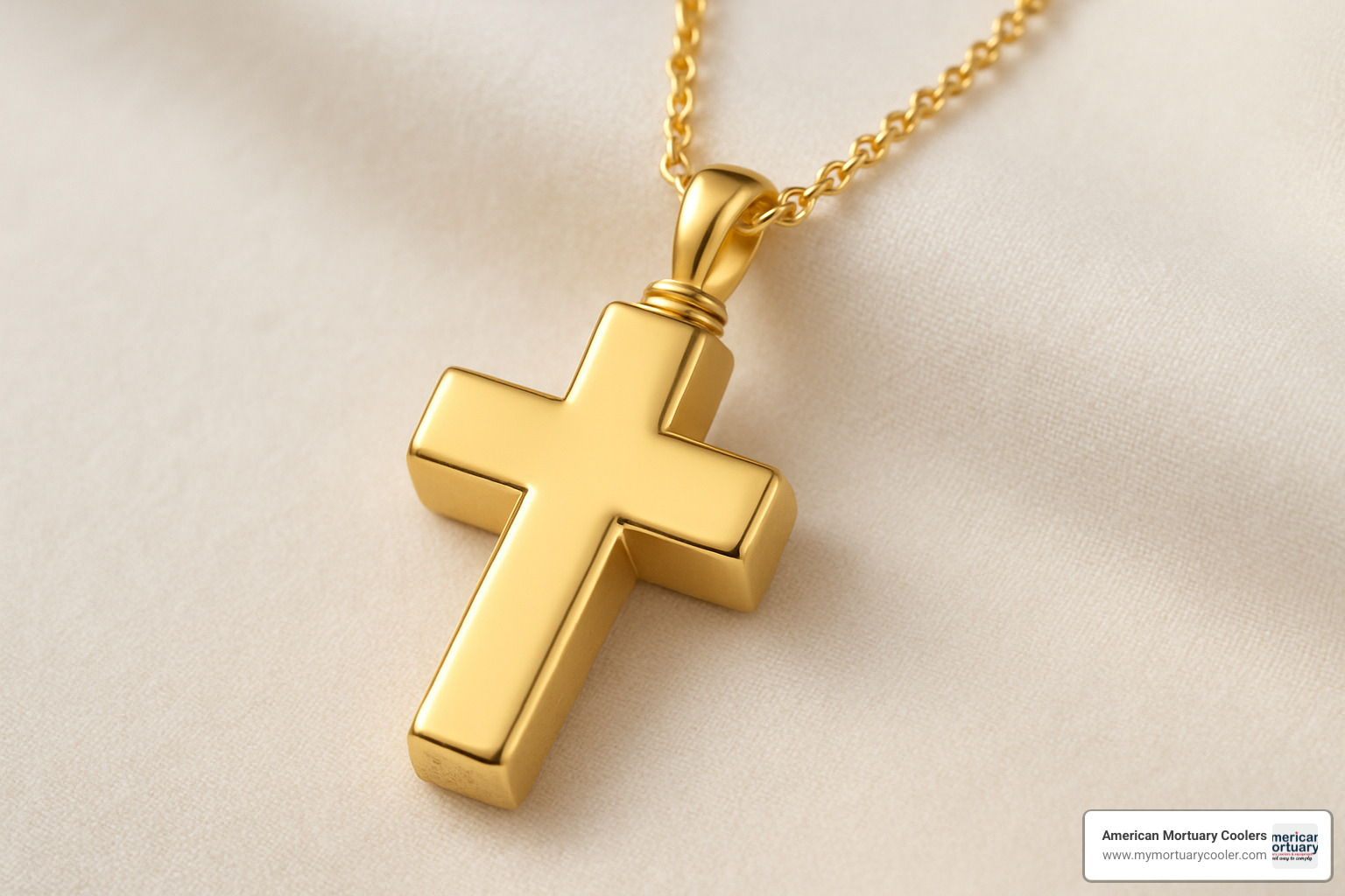 cross cremation jewelry - casket cross