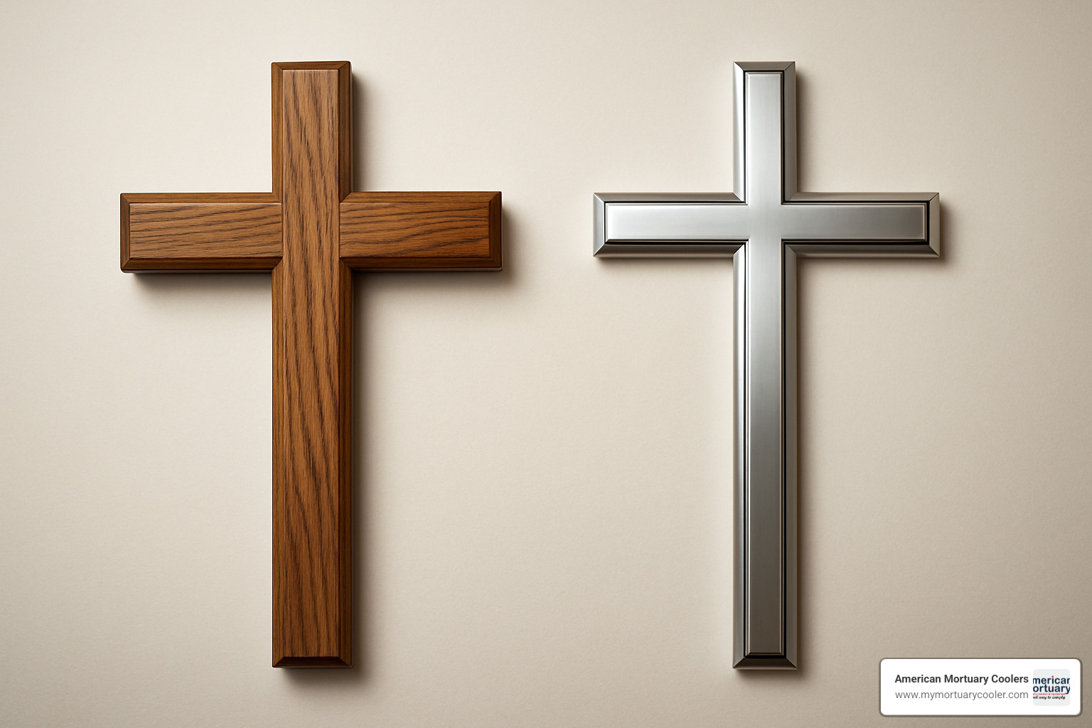wooden and metal casket crosses - casket cross