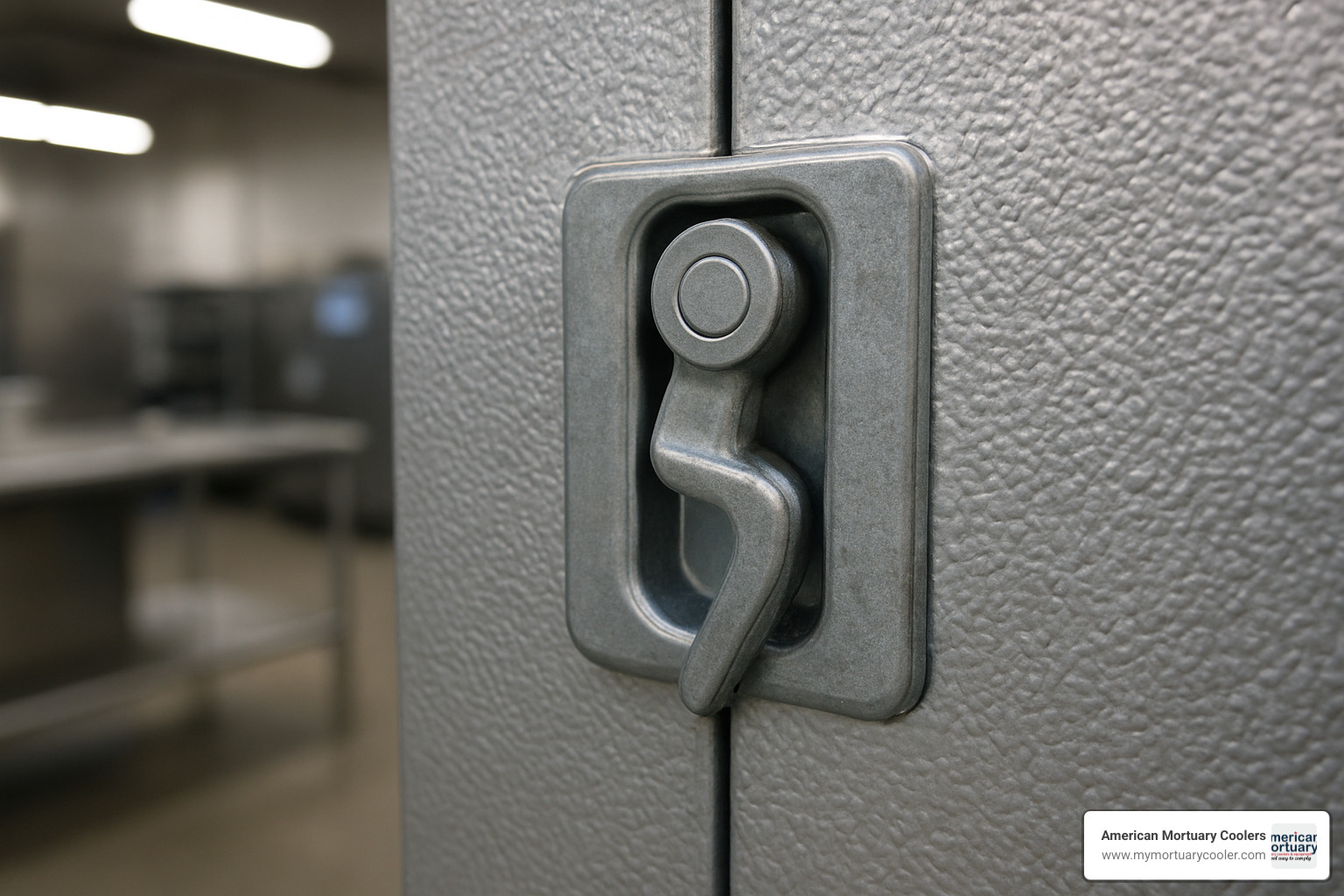 cam-lock mechanism close-up showing proper engagement - walk in cooler installation