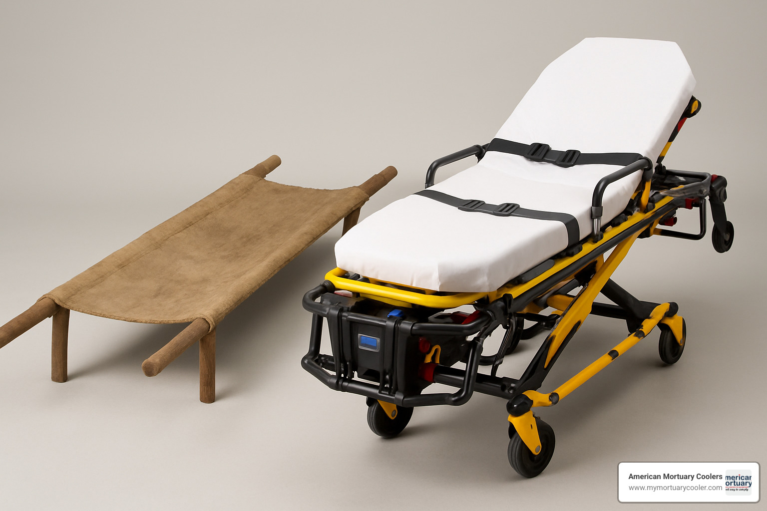 Old and modern stretcher designs side by side - stretcher stretcher