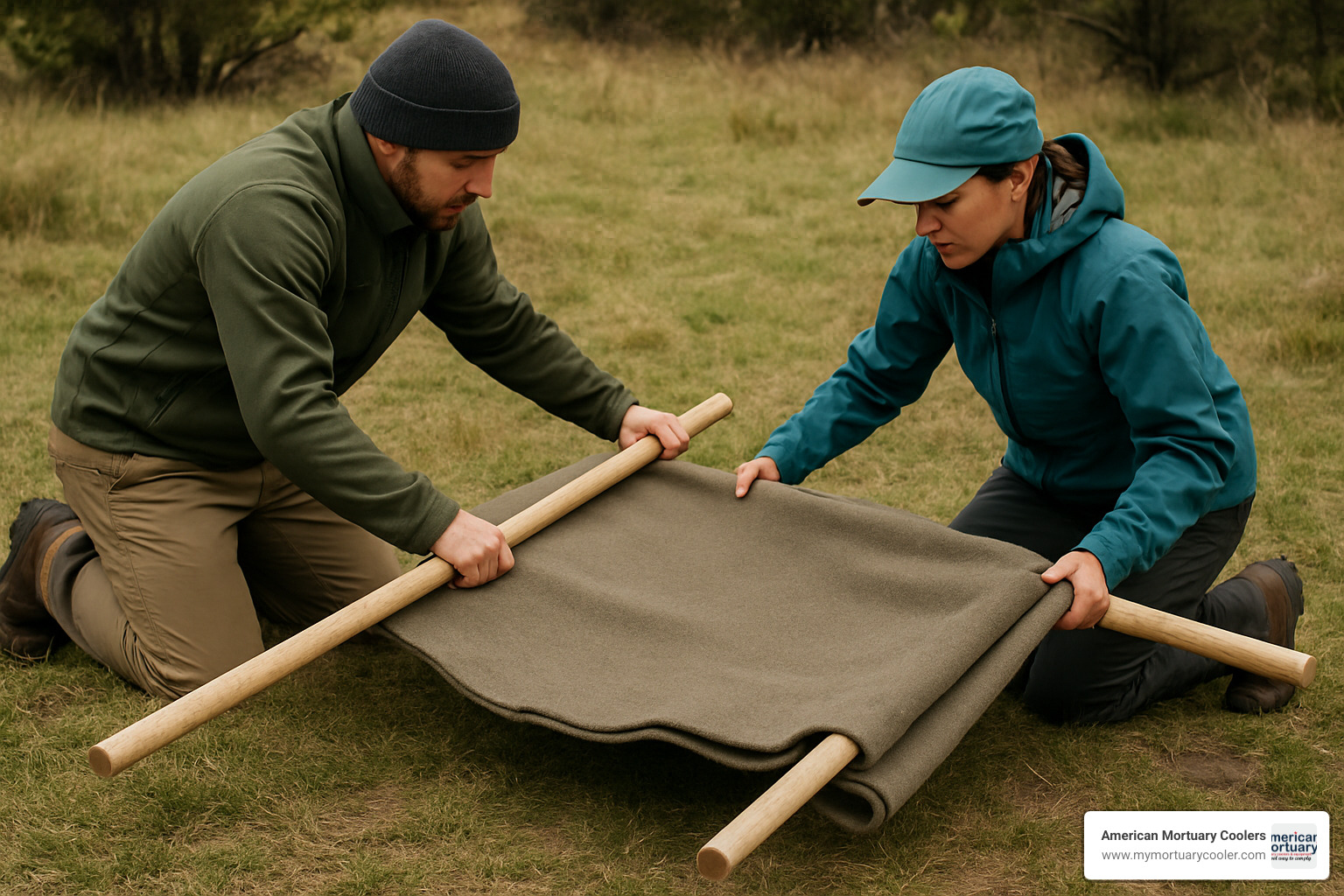 improvised stretcher techniques - folding stretcher