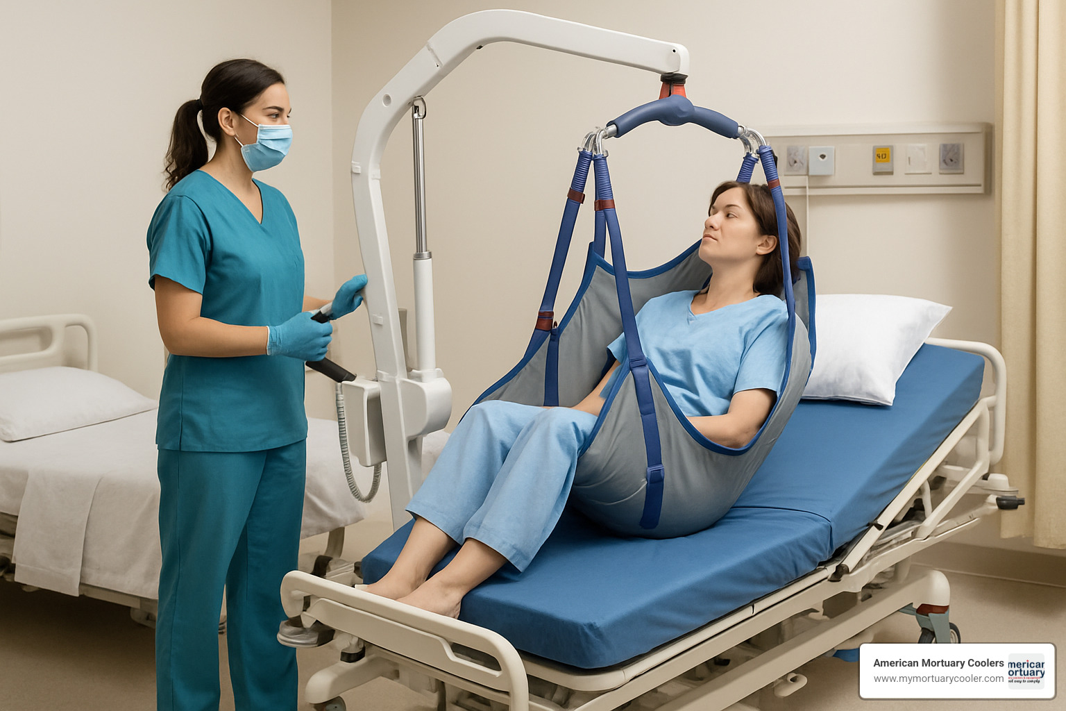motorized lift in action - patient mover