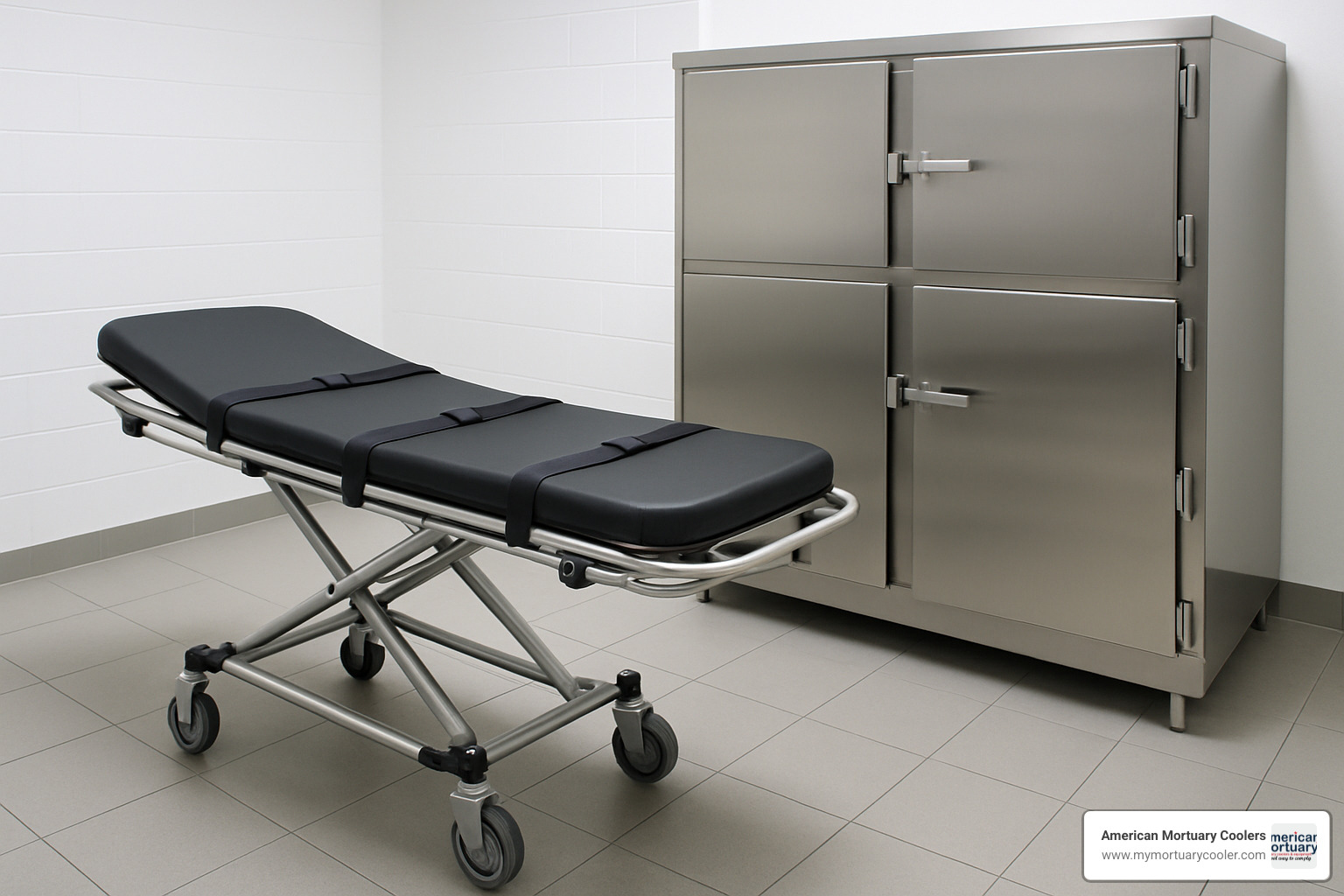 Modern, custom mortuary stretcher and cooler for safe, dignified patient and decedent handling - MEDICAL STRETCHERS