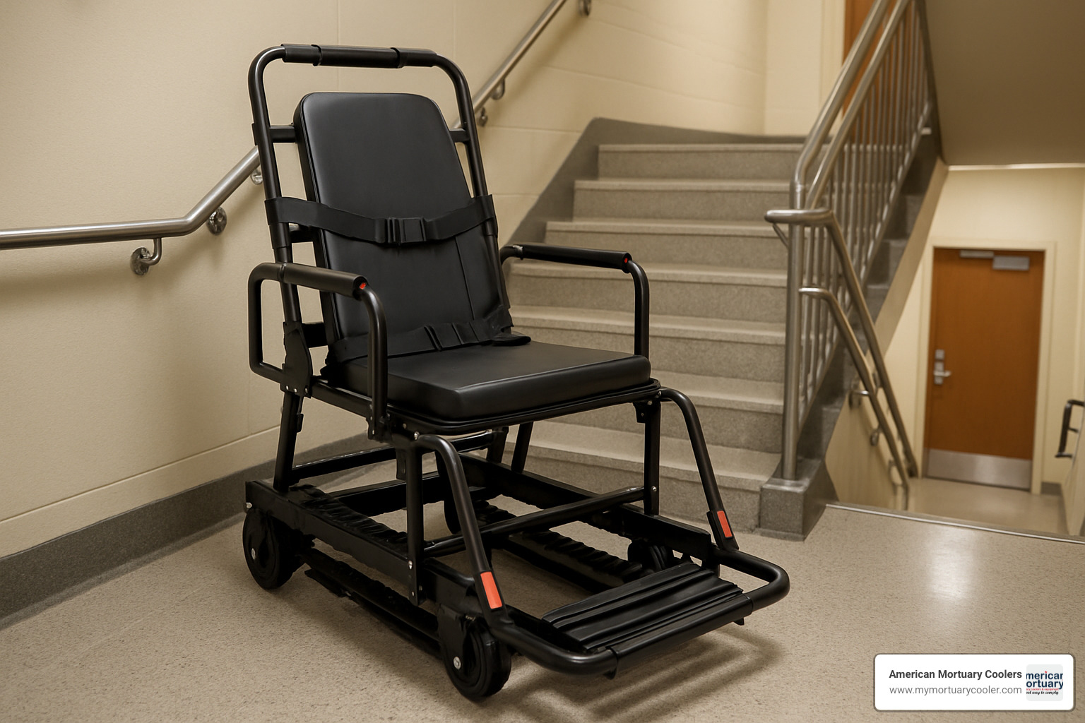 bariatric stair stretcher with reinforced frame and wide base - stair stretcher