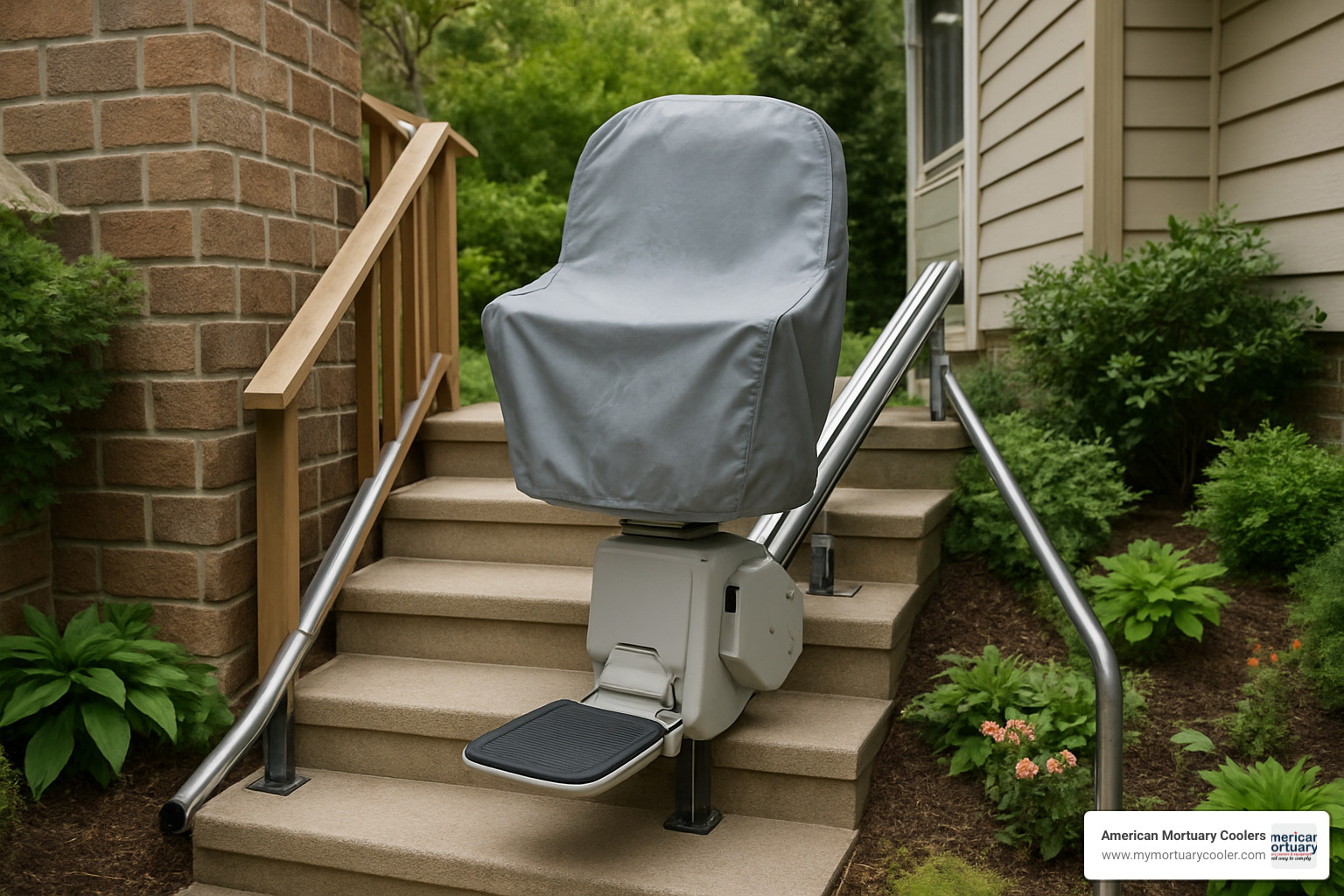 outdoor stair lift with protective cover - best stair chair lifts